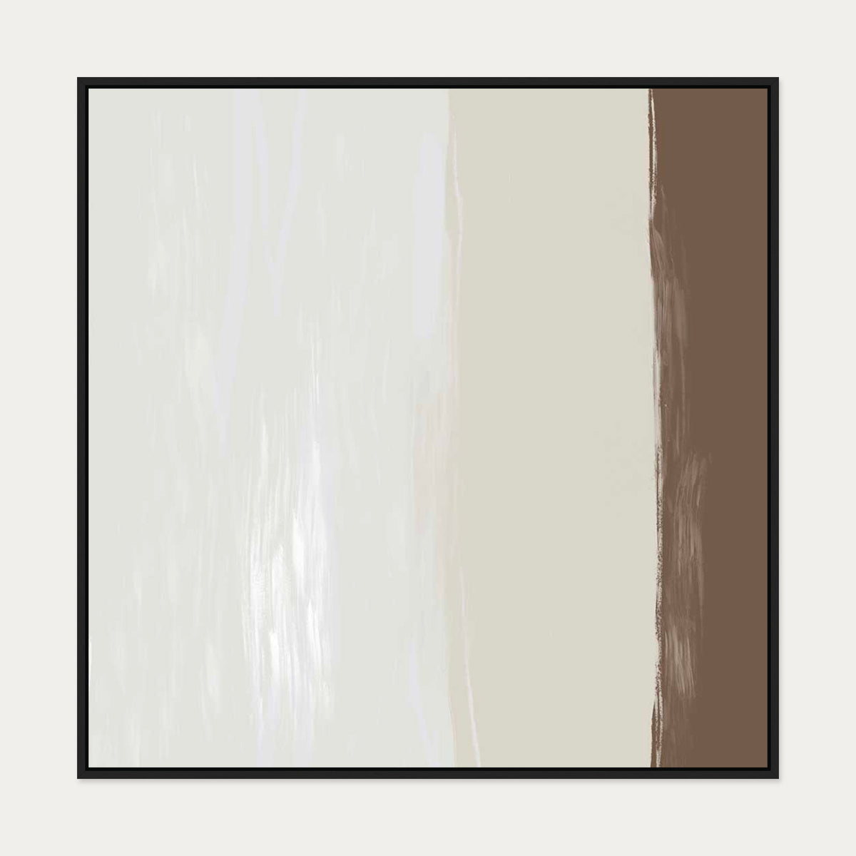 Abstract Study II Canvas Art — 100 x 100 cm — Black Frame