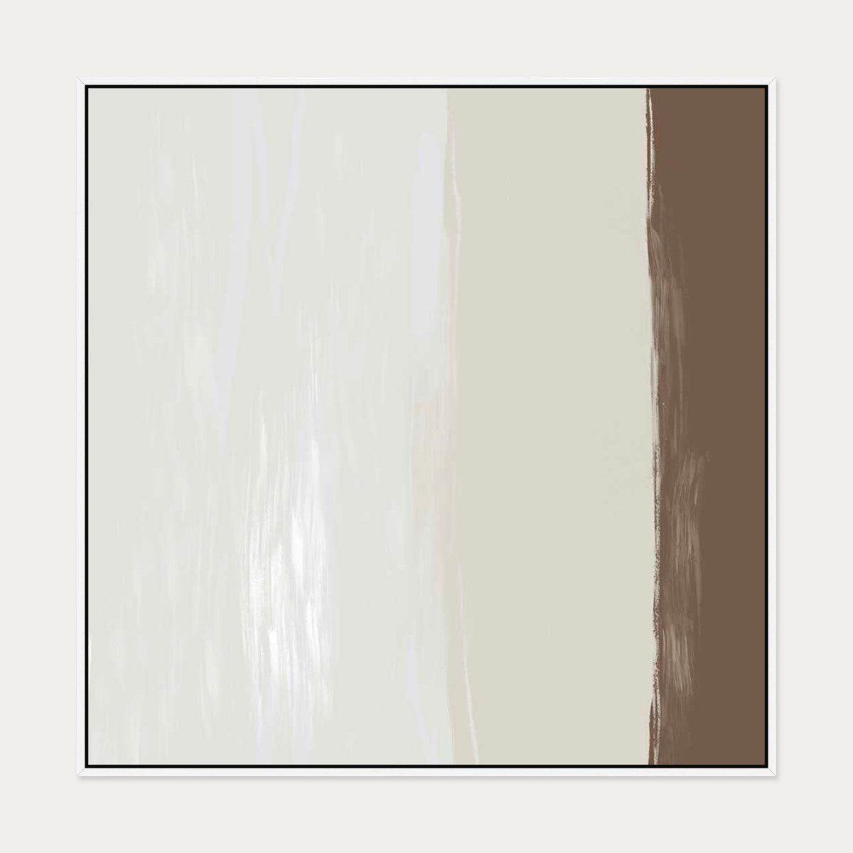 Abstract Study II Canvas Art — 100 x 100 cm — White Frame