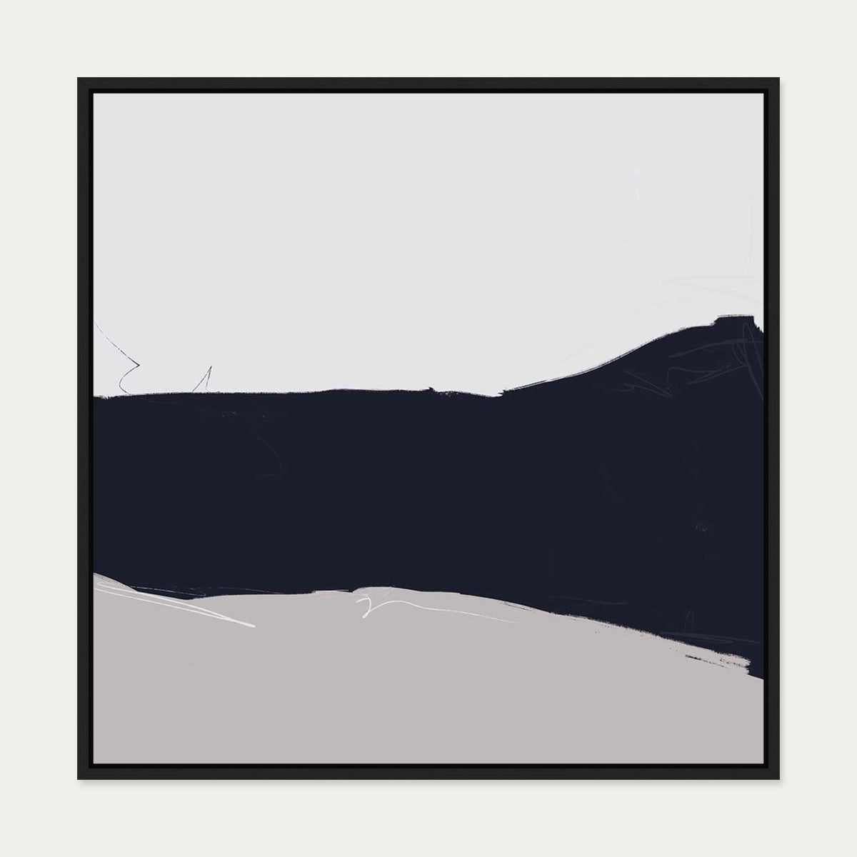 Abstract Study III Canvas Art — 70 x 70 cm — Black Frame