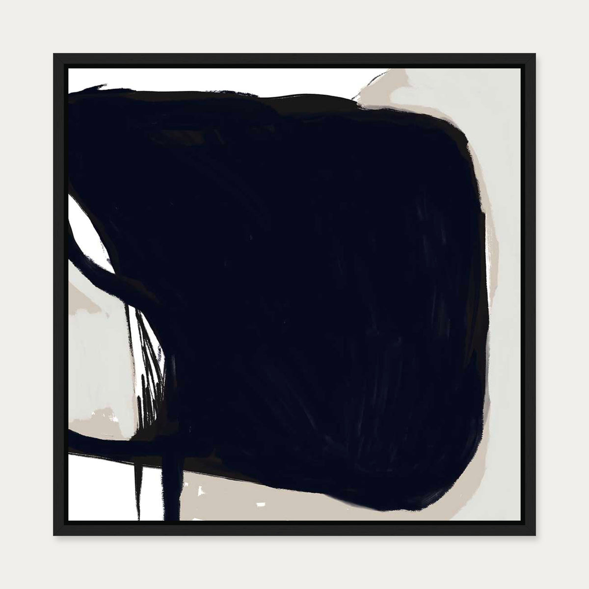 Abstract Study V Canvas Art — 50 x 50 cm — Black Frame