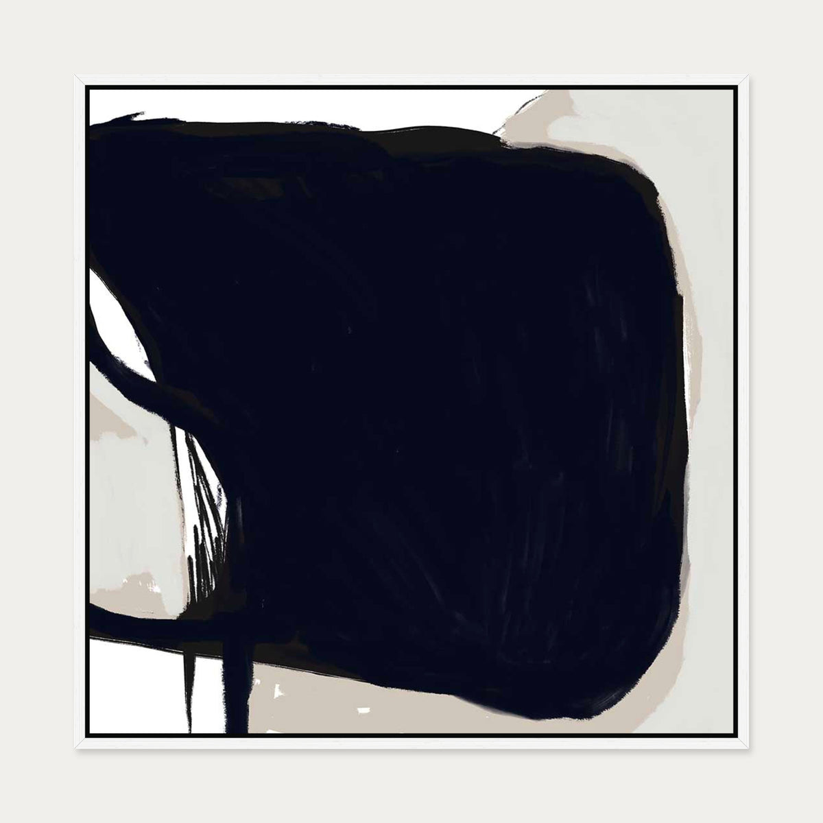 Abstract Study V Canvas Art — 70 x 70 cm — White Frame