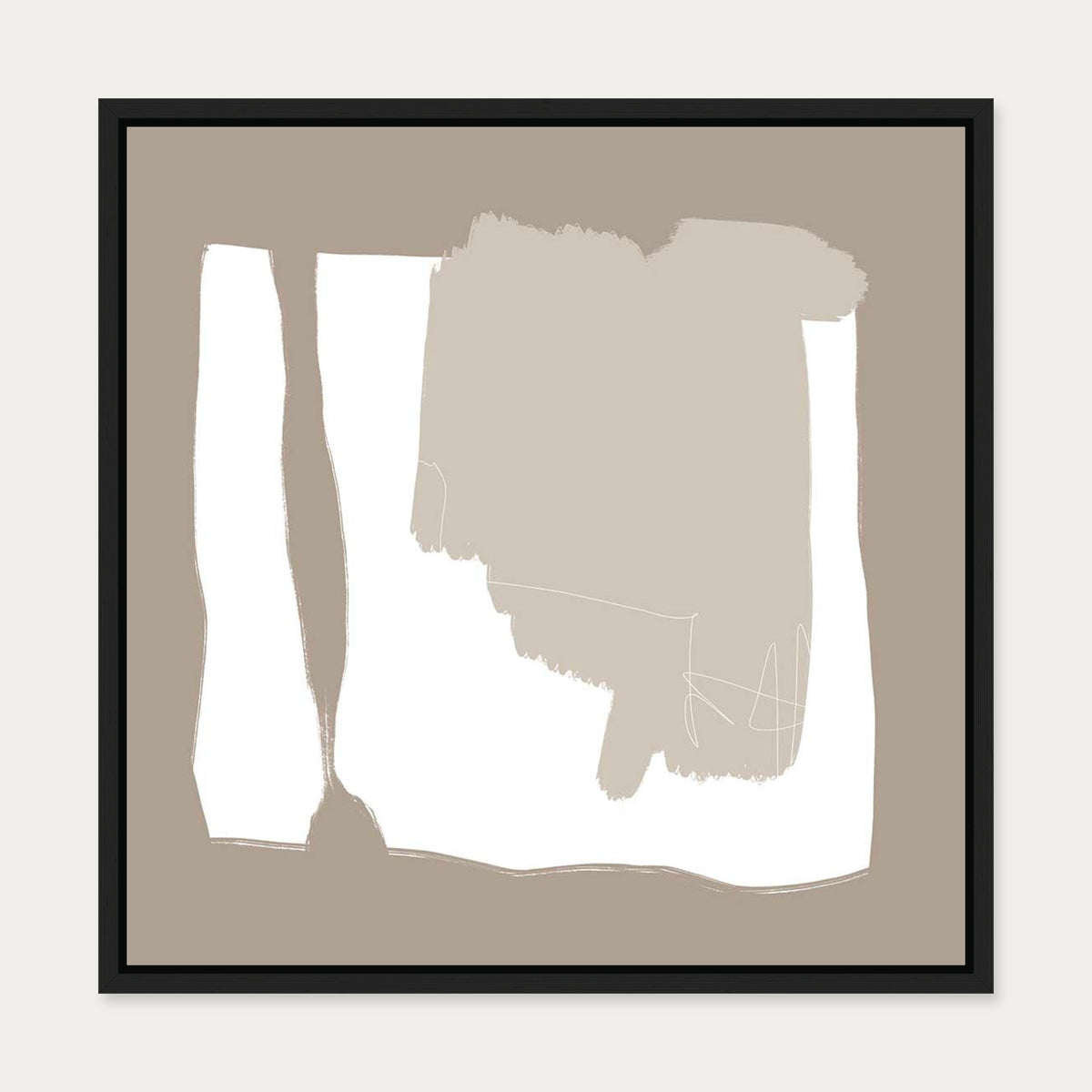 Abstract Study VI Canvas Art — 50 x 50 cm — Black Frame
