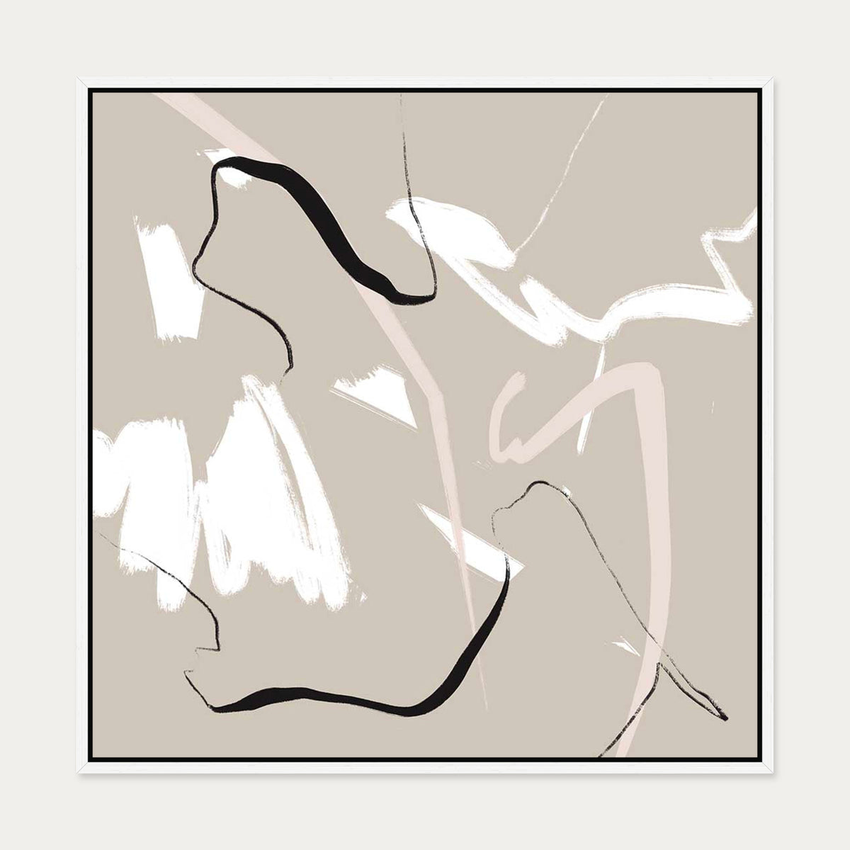 Abstract Study XI Canvas Art — 70 x 70 cm — White Frame