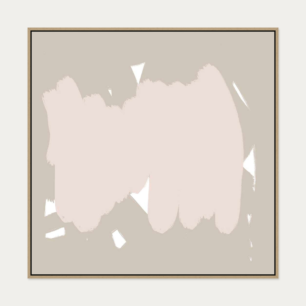 Abstract Study XII Canvas Art — 100 x 100 cm — Oak Frame