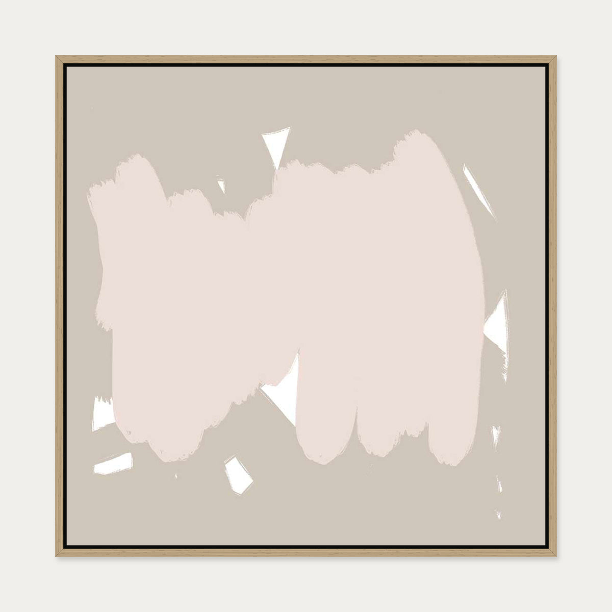 Abstract Study XII Canvas Art — 70 x 70 cm — Oak Frame