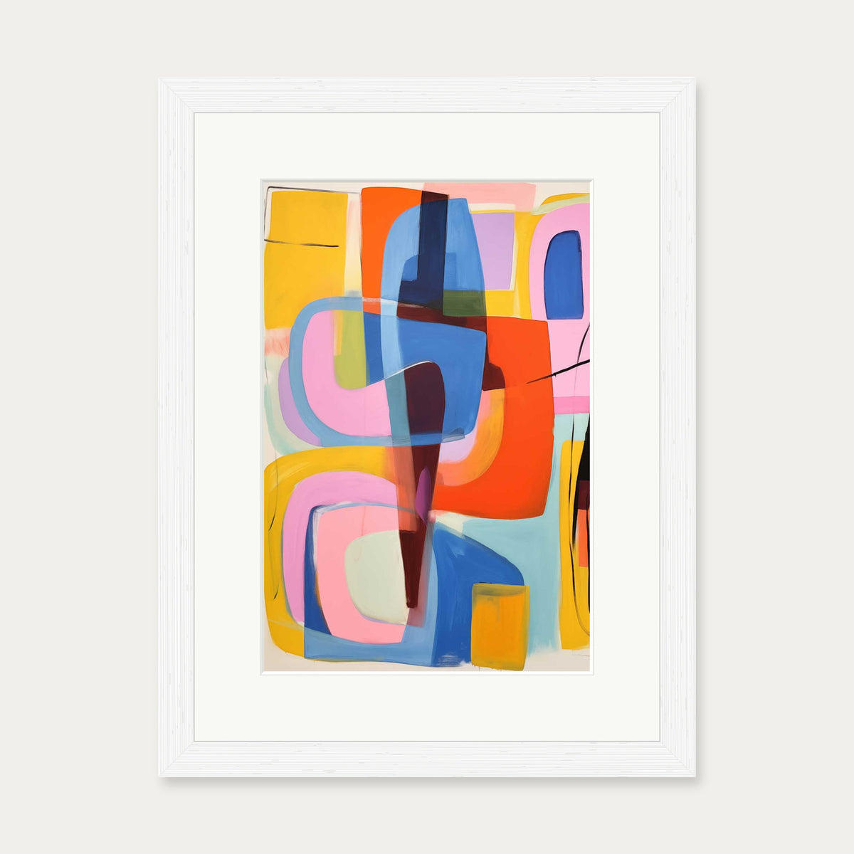 Abstract Wonder Art Print — 30 x 40 cm — White Frame