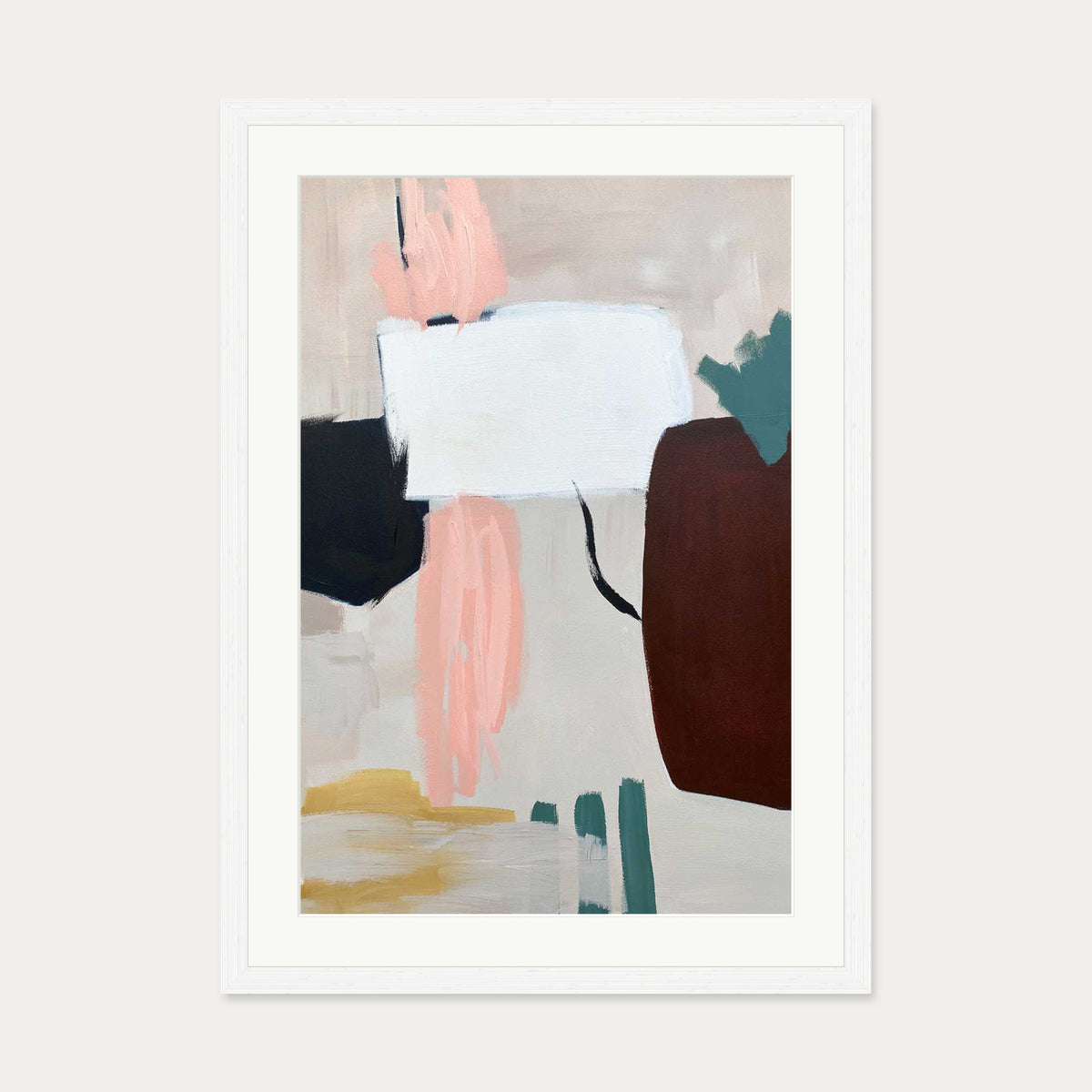 Abstraction 100 Art Print — 50 x 70 cm — White Frame