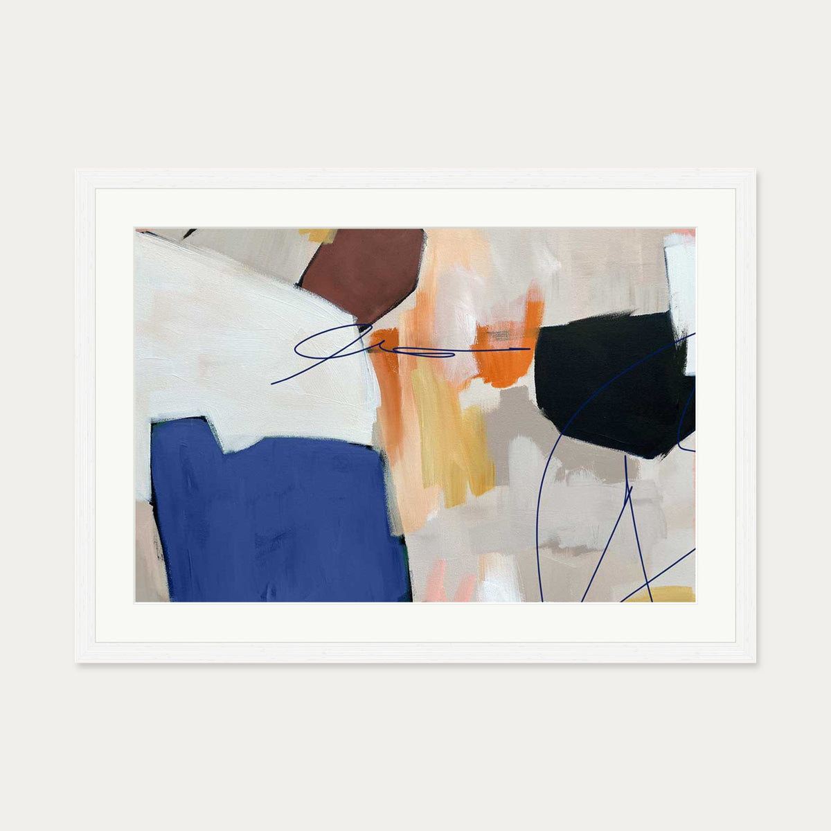 Abstraction 101 Art Print — 50 x 70 cm — White Frame