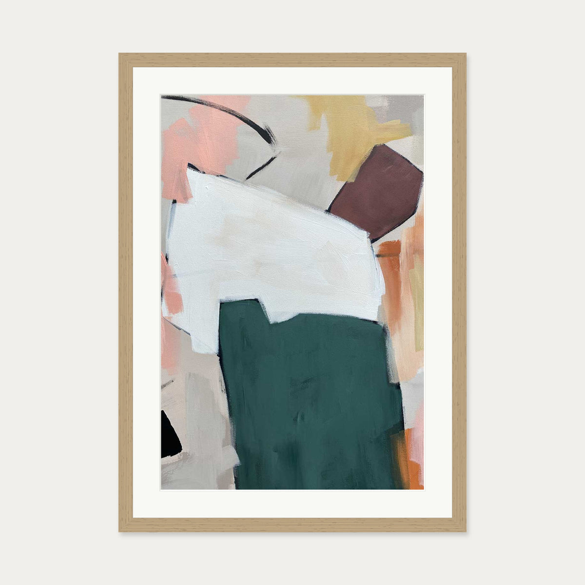 Abstraction 102 Art Print — 50 x 70 cm — Oak Frame