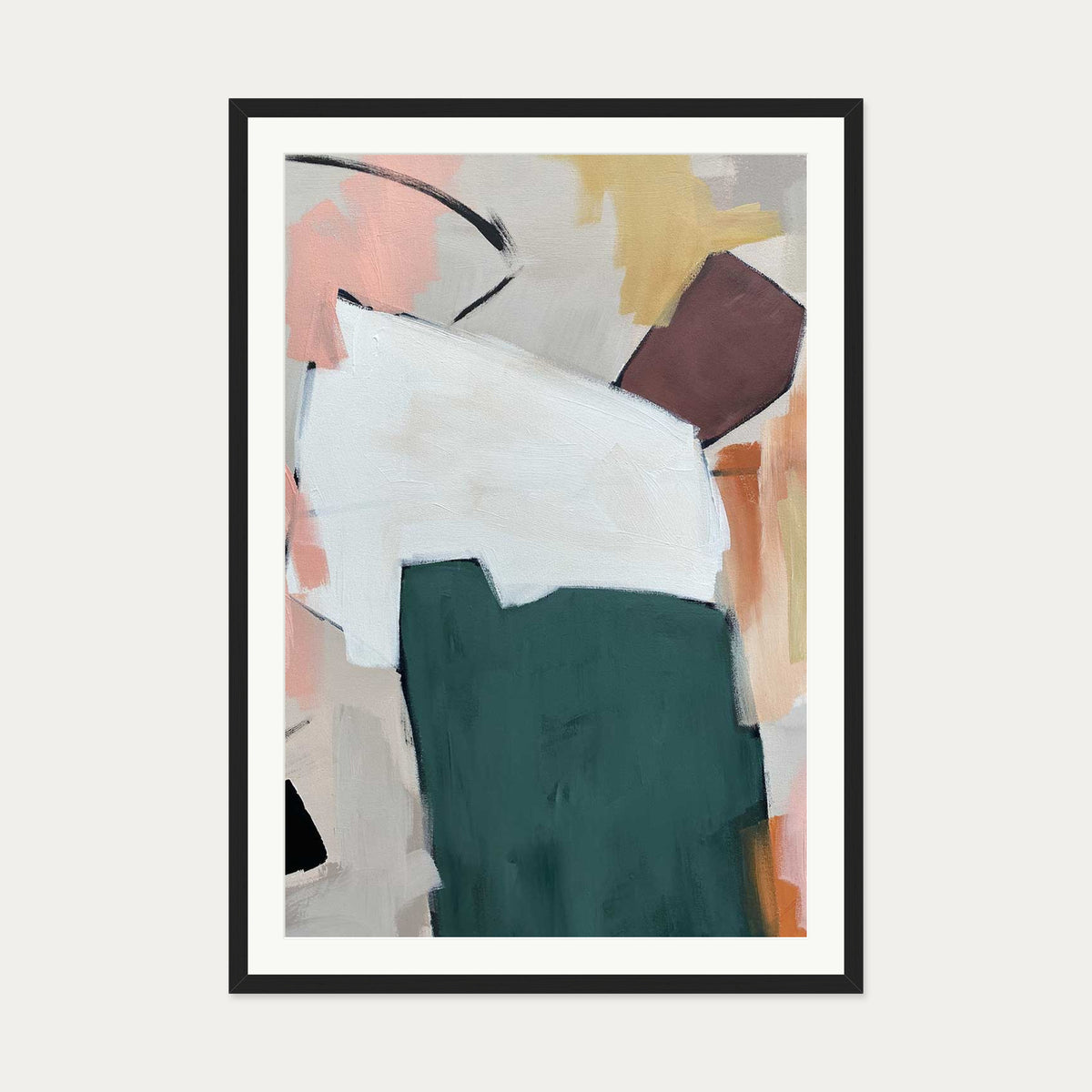 Abstraction 102 Art Print — 70 x 100 cm — Black Frame