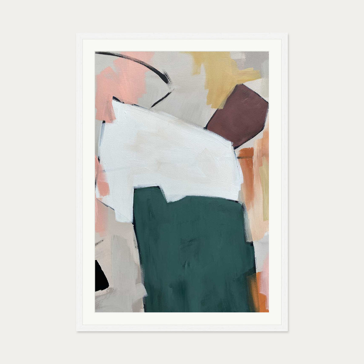 Abstraction 102 Art Print — 70 x 100 cm — White Frame