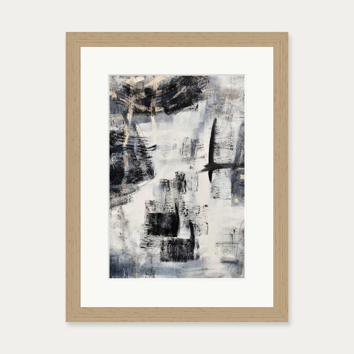 Abstraction 103 Art Print — 30 x 40 cm — Oak Frame