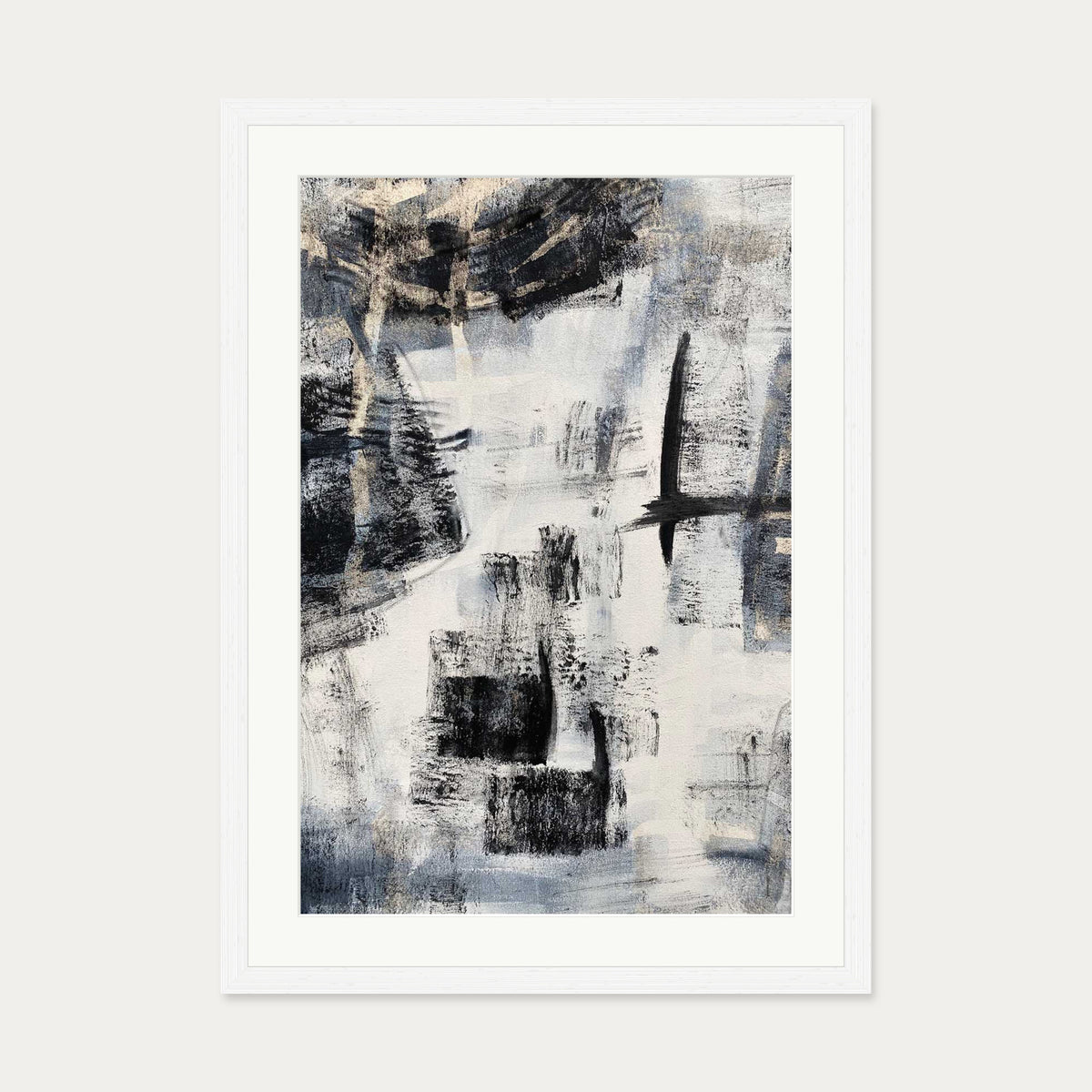 Abstraction 103 Art Print — 50 x 70 cm — White Frame