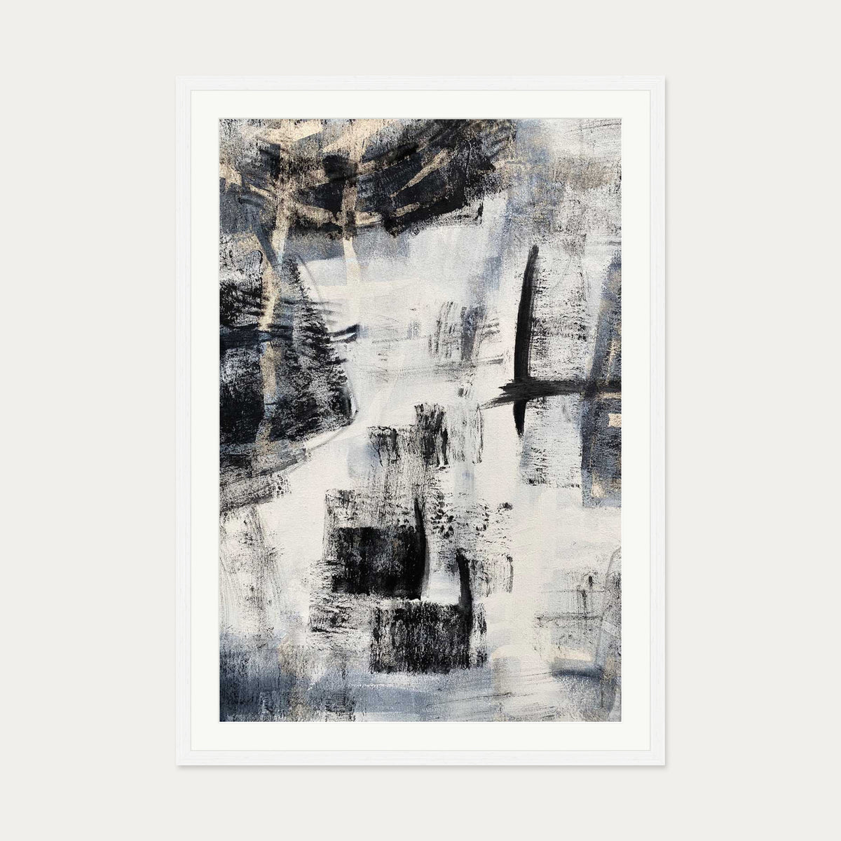 Abstraction 103 Art Print — 70 x 100 cm — White Frame