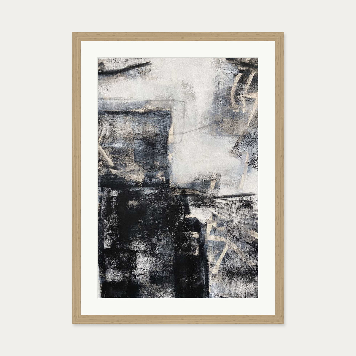Abstraction 104 Art Print — 50 x 70 cm — Oak Frame