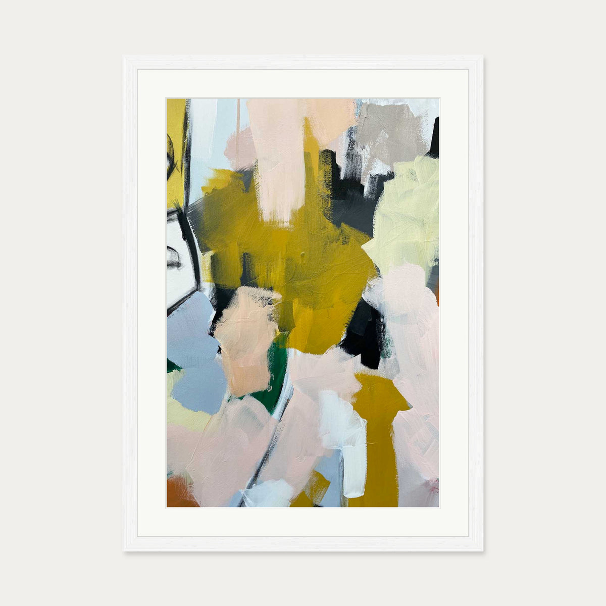 Abstraction 106 Art Print — 50 x 70 cm — White Frame