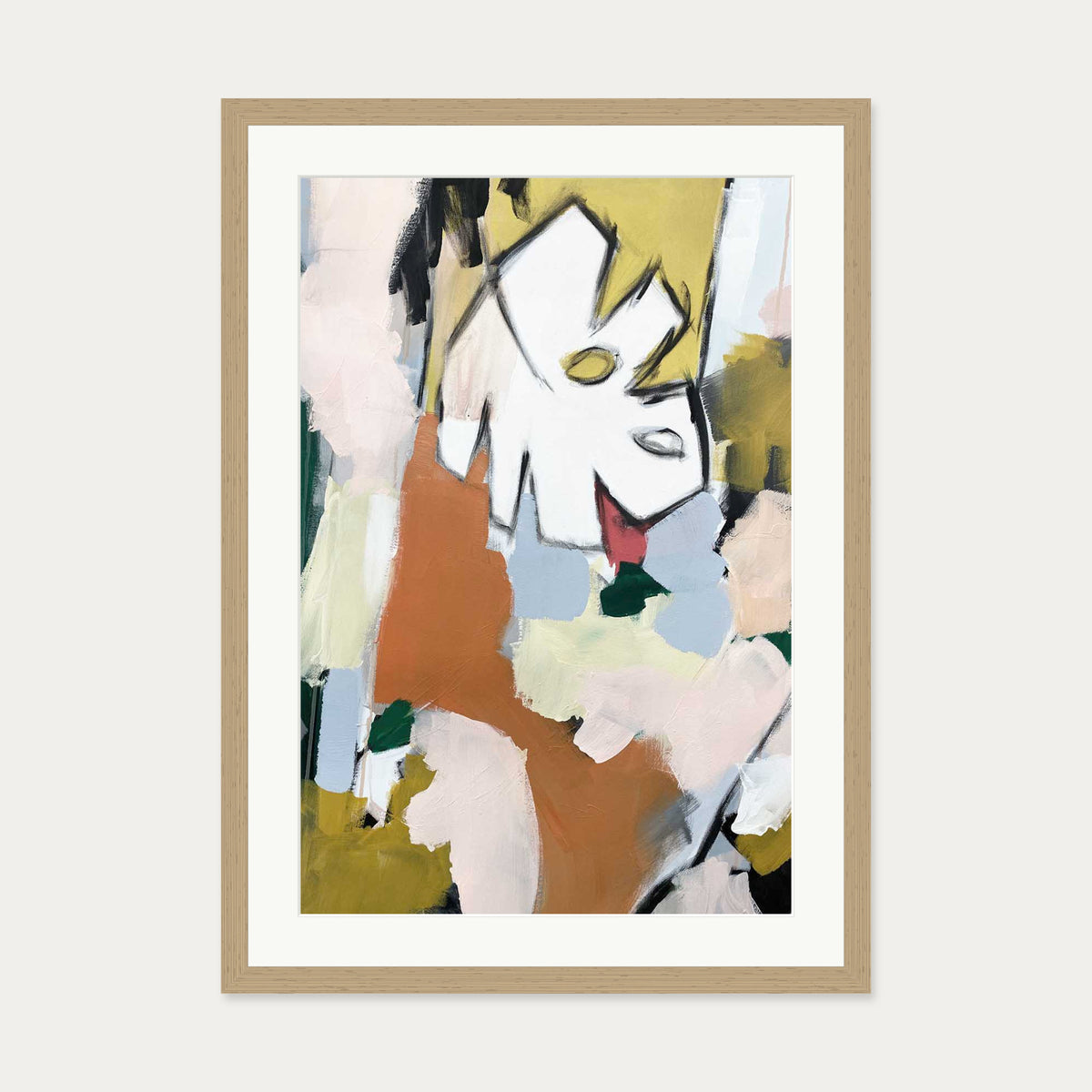 Abstraction 107 Art Print — 50 x 70 cm — Oak Frame