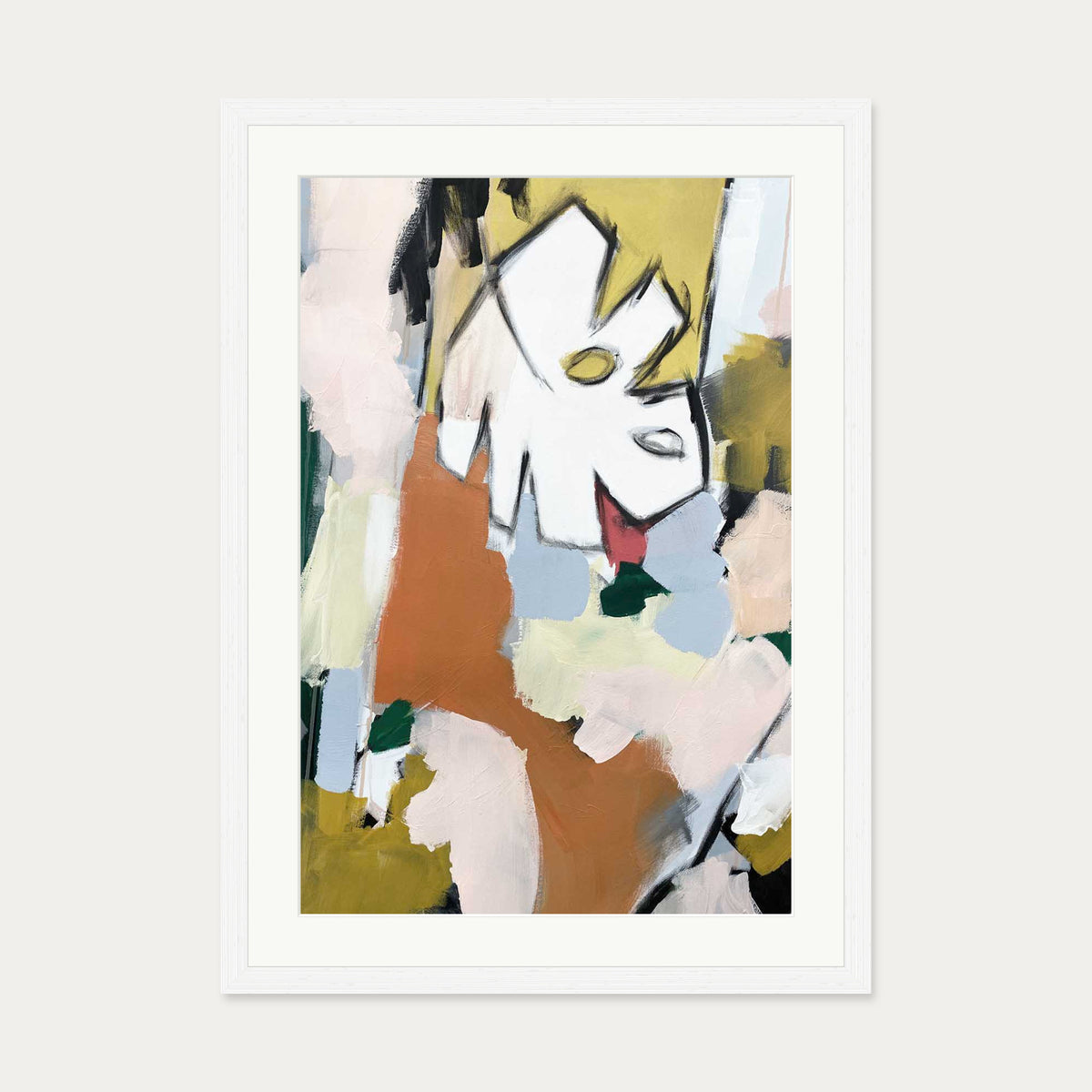 Abstraction 107 Art Print — 50 x 70 cm — White Frame
