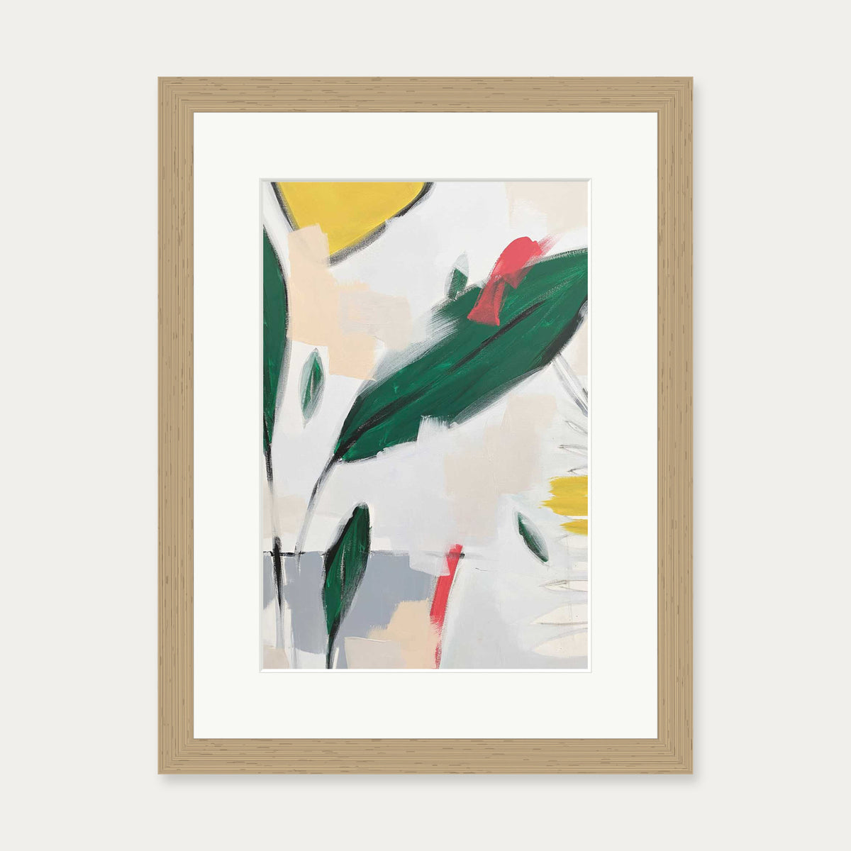 Abstraction 108 Art Print — 30 x 40 cm — Oak Frame