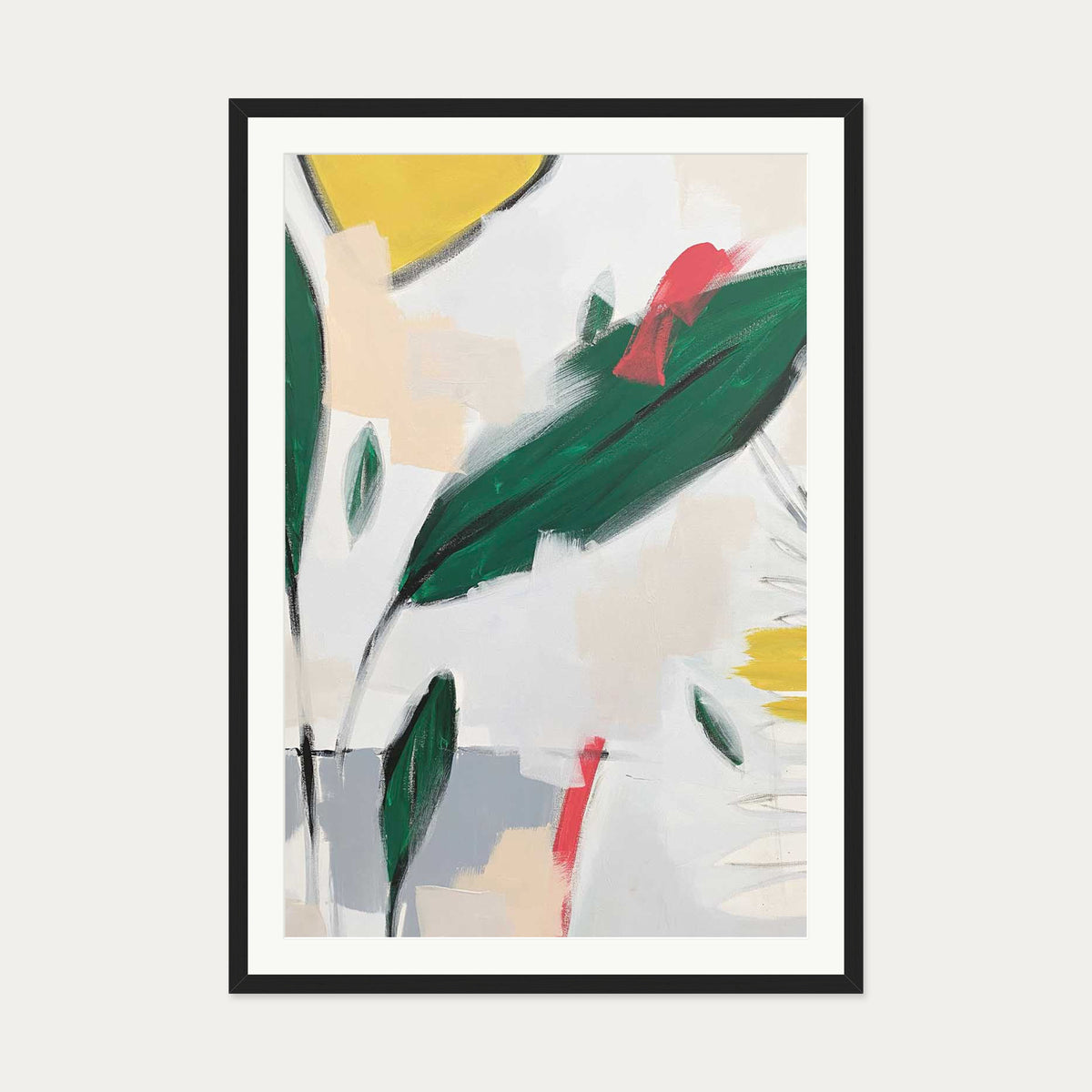 Abstraction 108 Art Print — 70 x 100 cm — Black Frame