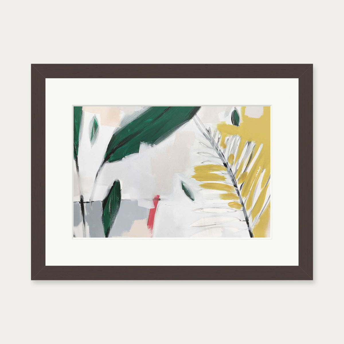 Abstraction 109 Art Print — 30 x 40 cm — Brown Frame