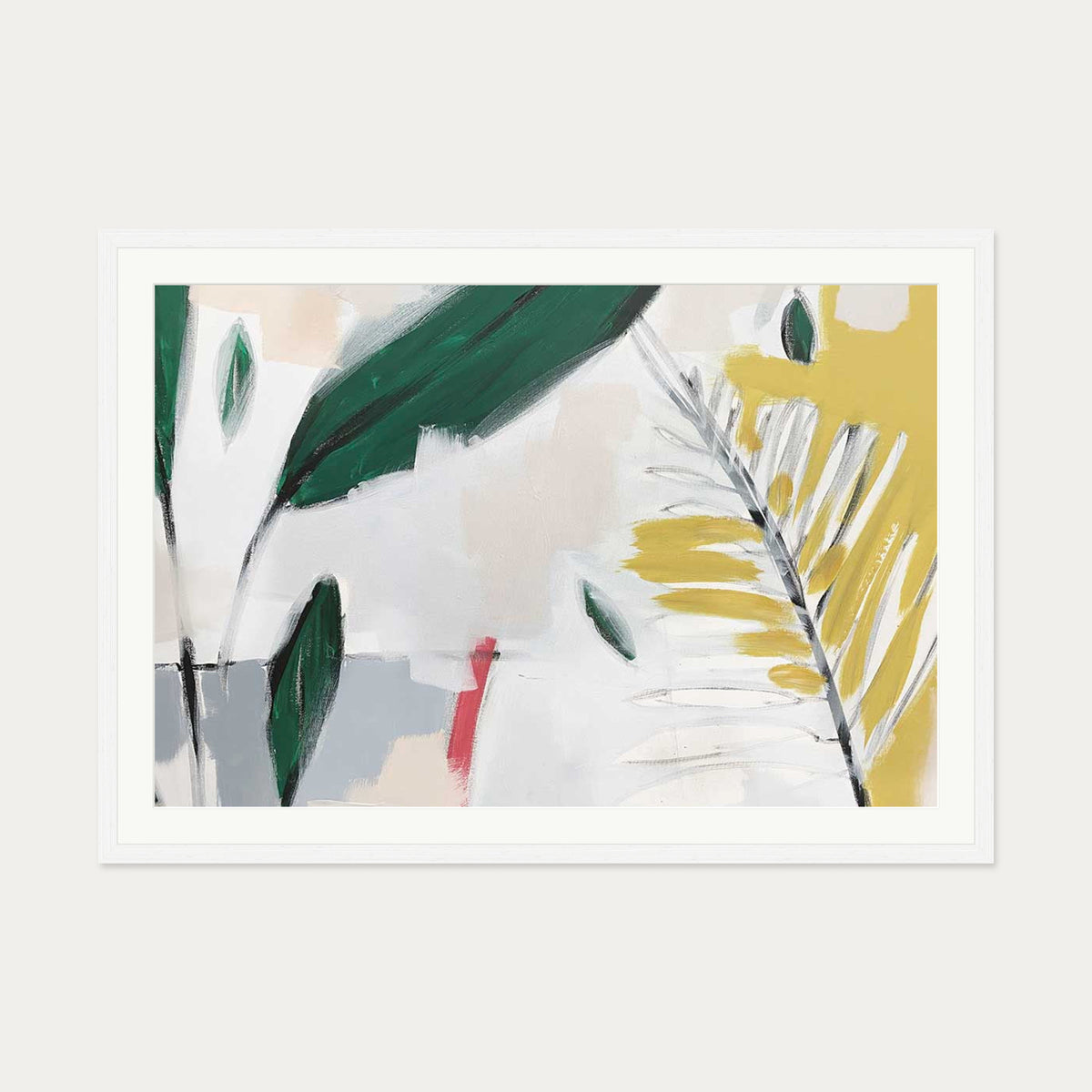 Abstraction 109 Art Print — 70 x 100 cm — White Frame