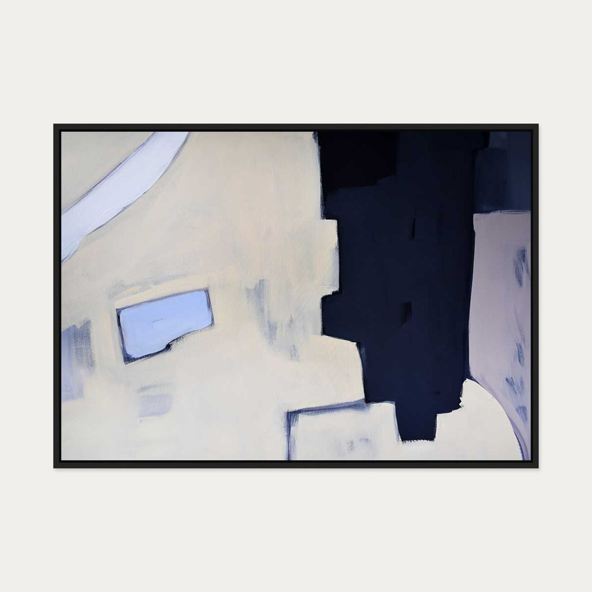 Abstraction 529 Canvas Art — 70 x 100 cm — Black Frame