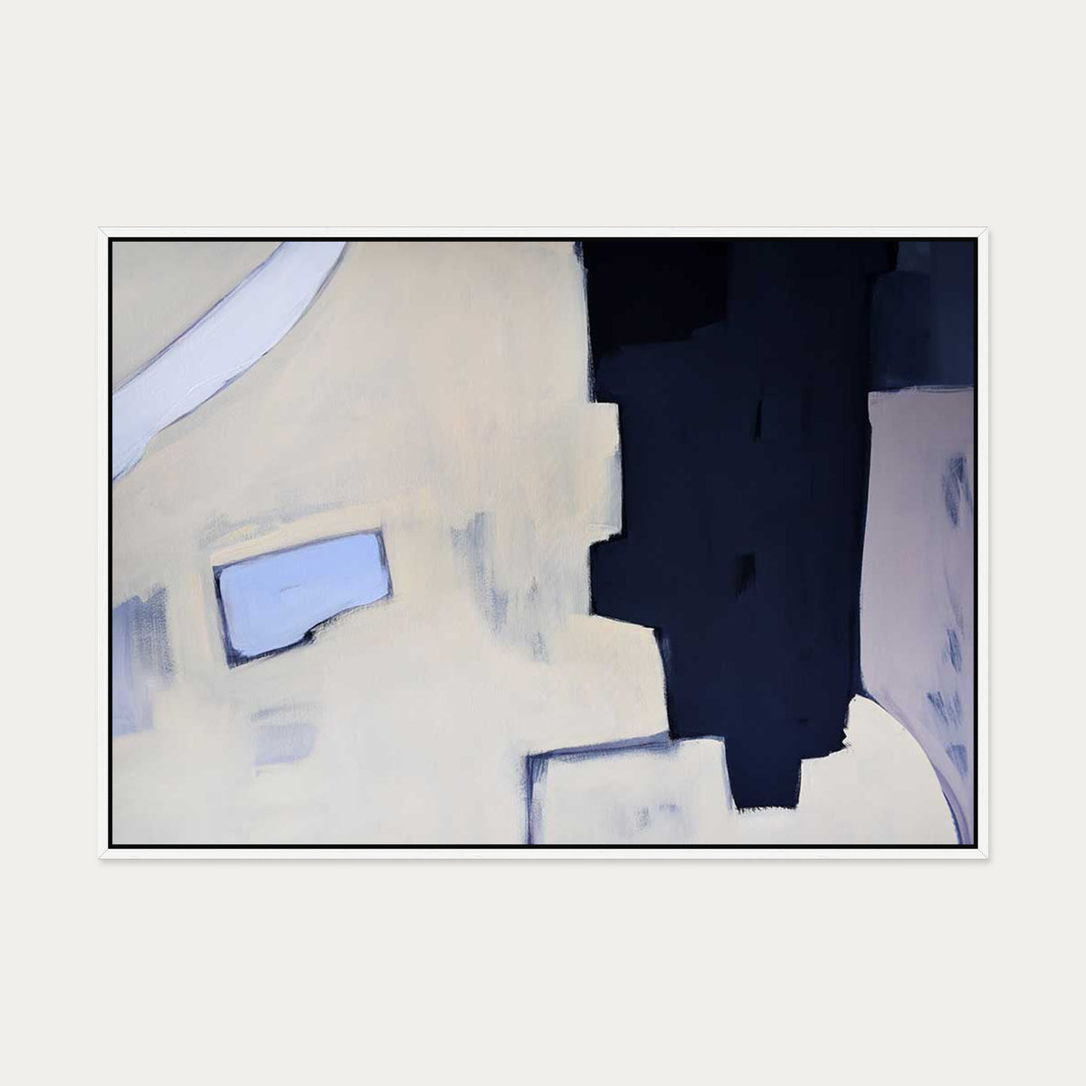 Abstraction 529 Canvas Art — 70 x 100 cm — White Frame
