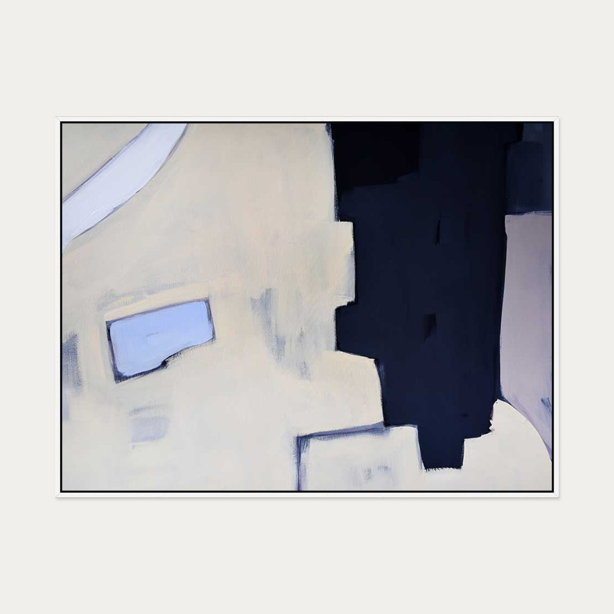 Abstraction 529 Canvas Art — 90 x 120 cm — White Frame