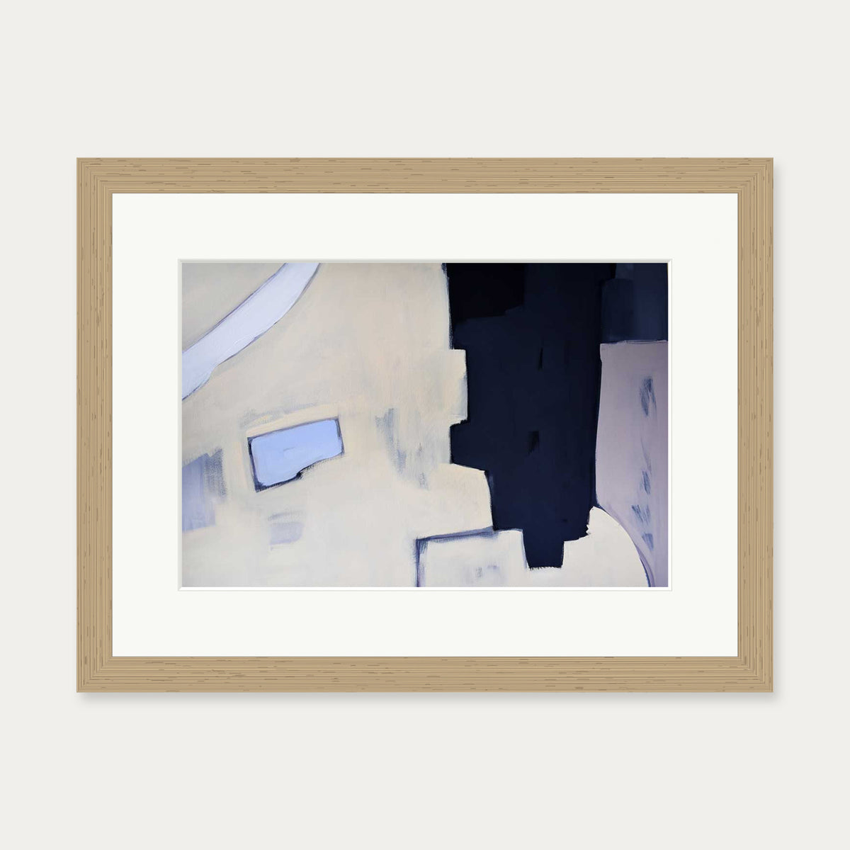 Abstraction 529 Art Print — 30 x 40 cm — Oak Frame