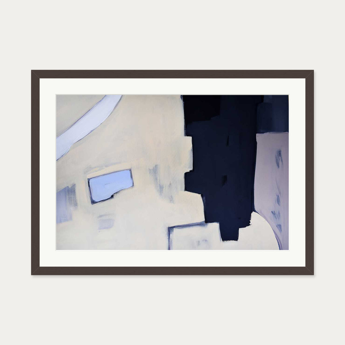 Abstraction 529 Art Print — 50 x 70 cm — Brown Frame