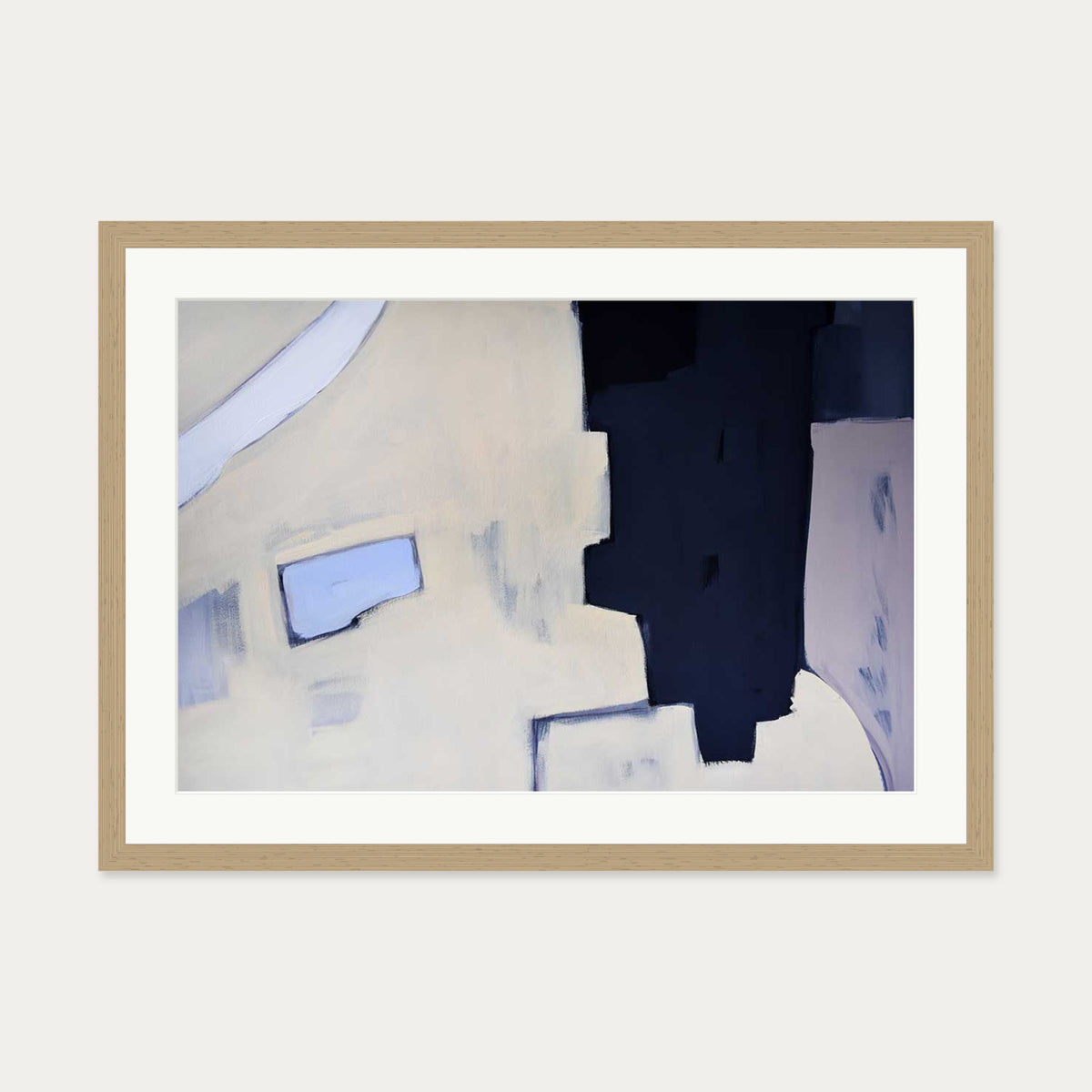 Abstraction 529 Art Print — 50 x 70 cm — Oak Frame