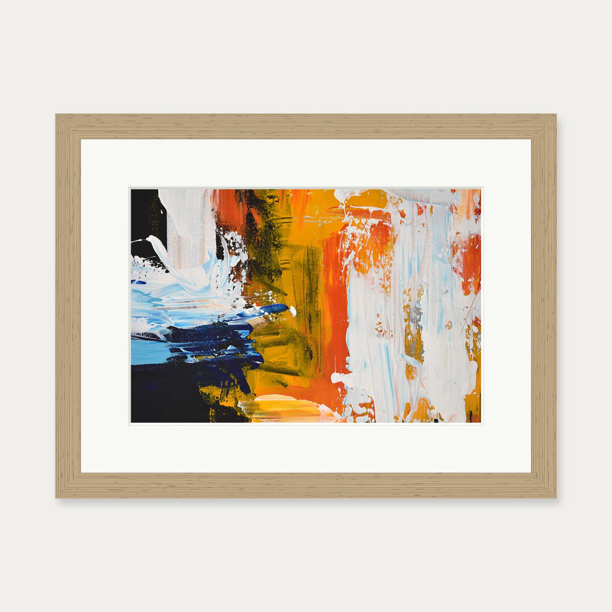 Abstraction 62 Art Print — 30 x 40 cm — Oak Frame