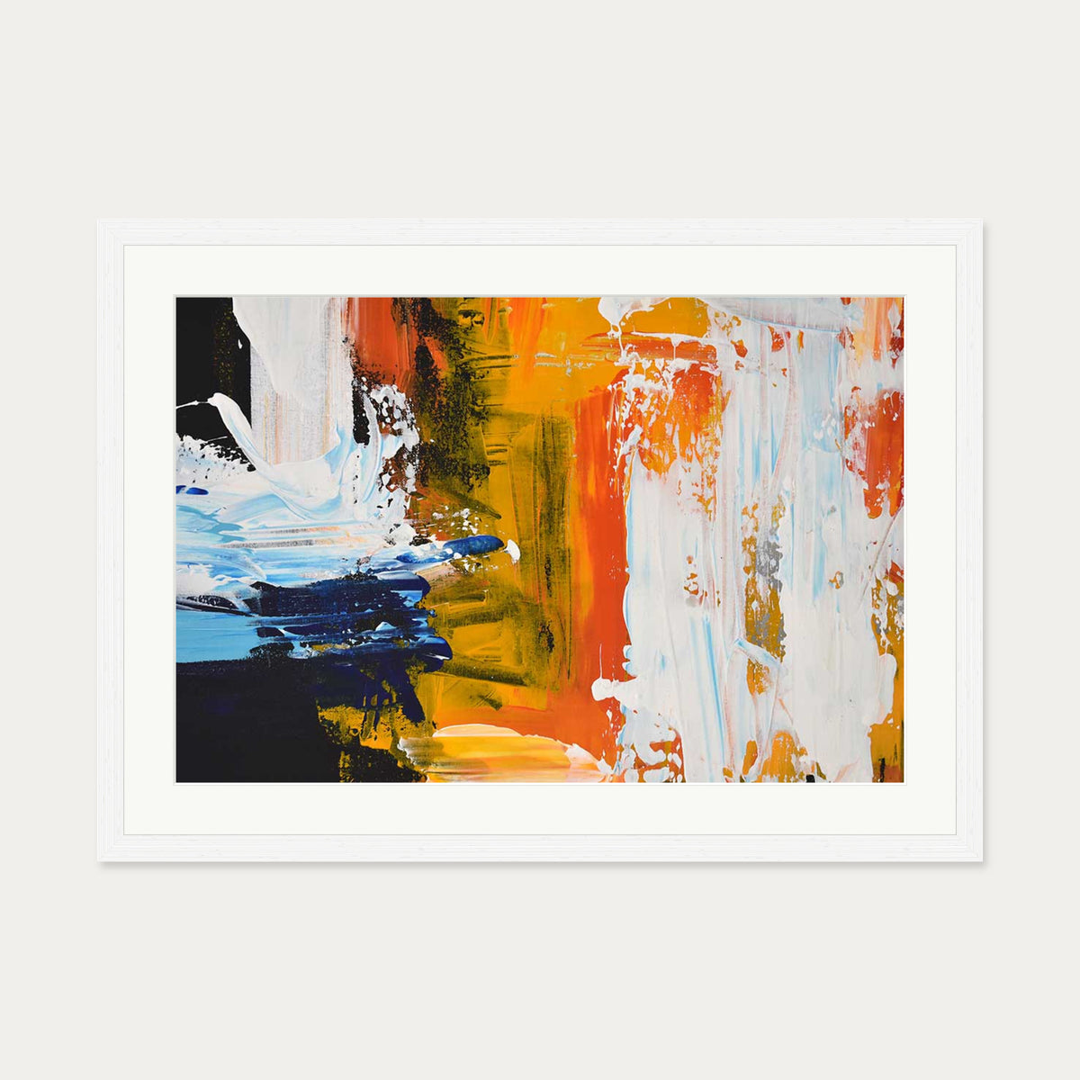 Abstraction 62 Art Print — 50 x 70 cm — White Frame