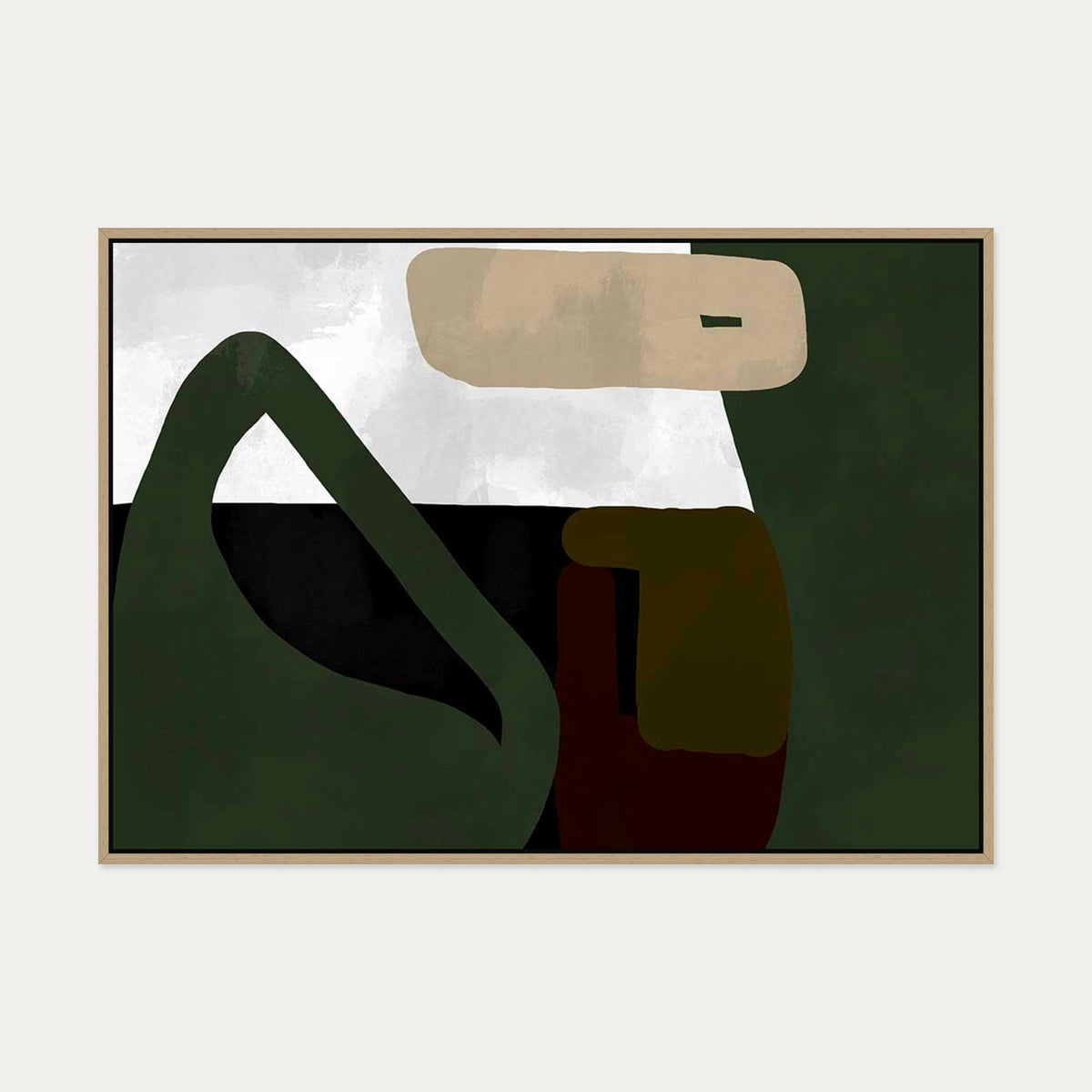Abstraction III Canvas Art — 70 x 100 cm — Oak Frame