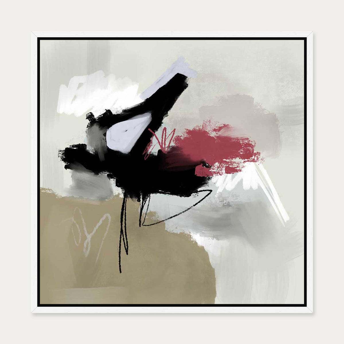 Adrift Canvas Art — 50 x 50 cm — White Frame