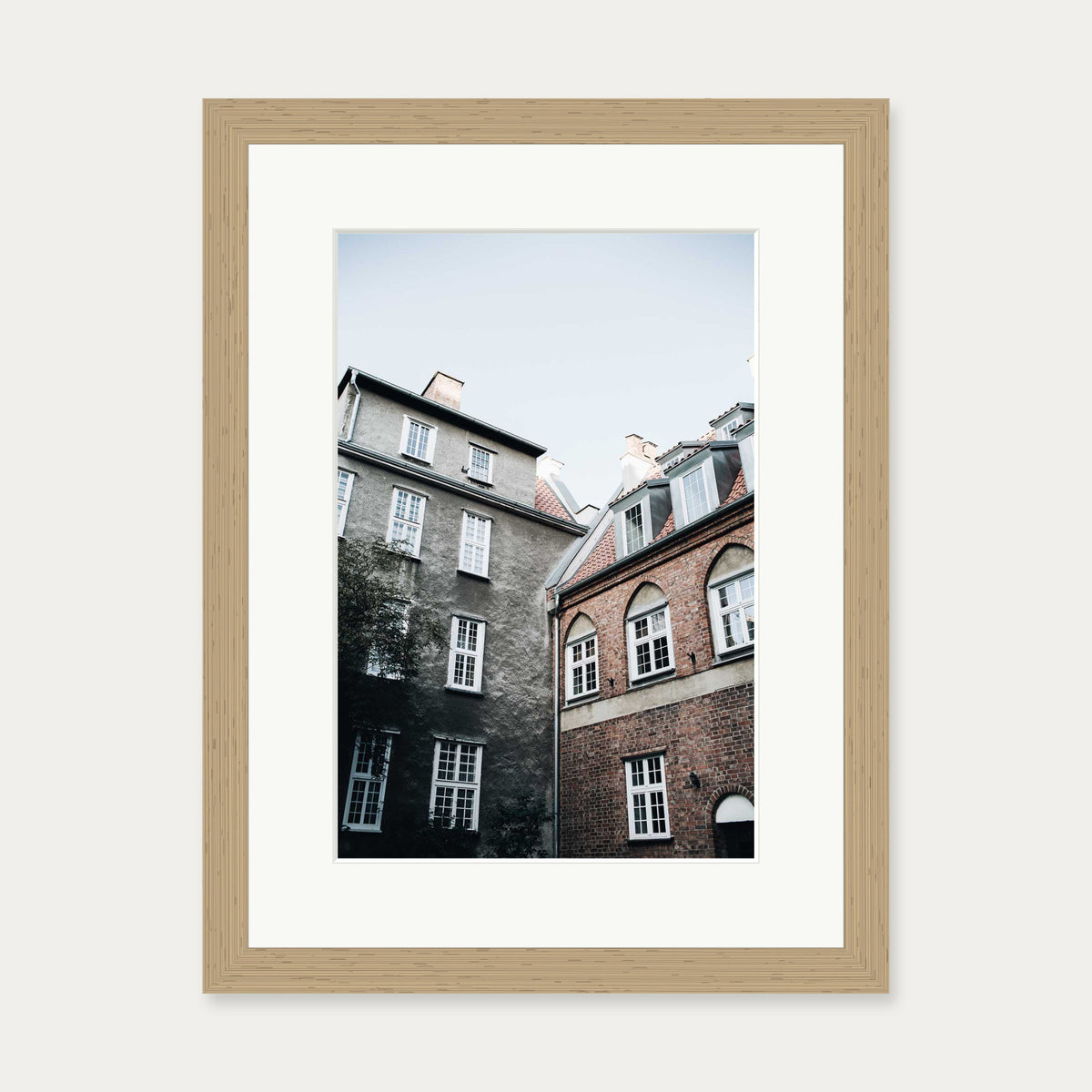 Amsterdam Architecture Art Print — 30 x 40 cm — Oak Frame