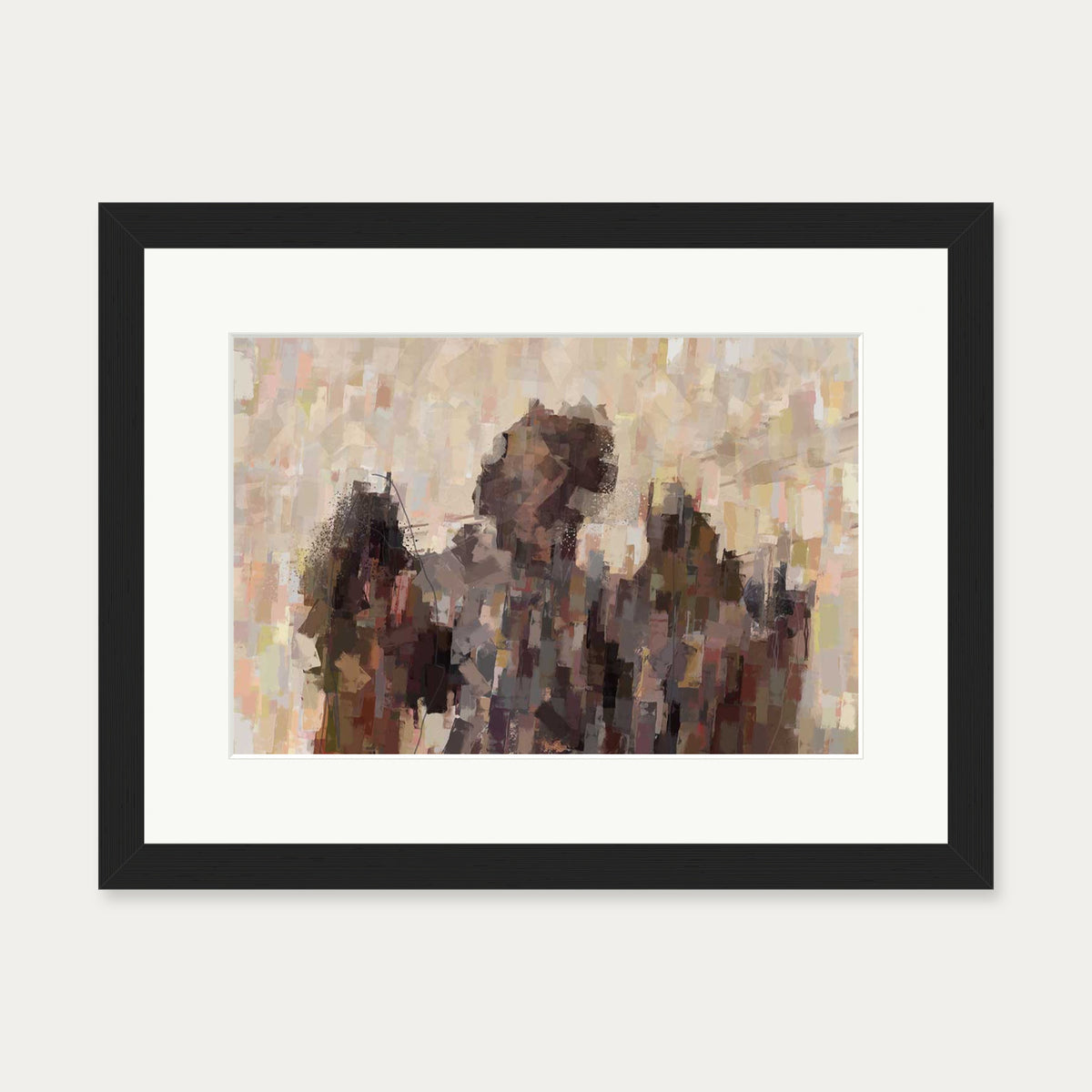 Angels Of Paris Art Print — 30 x 40 cm — Black Frame