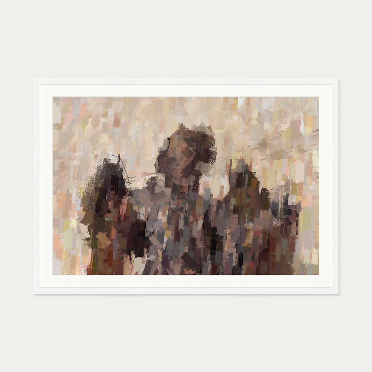 Angels Of Paris Art Print — 70 x 100 cm — White Frame