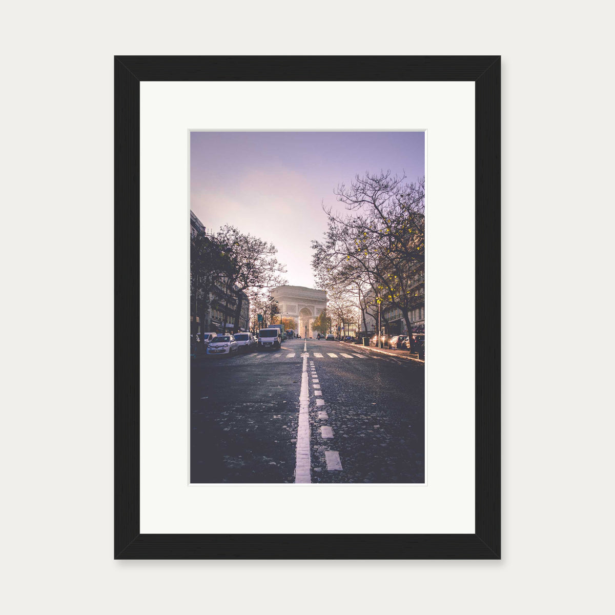 Arc De Triomphe Art Print — 30 x 40 cm — Black Frame