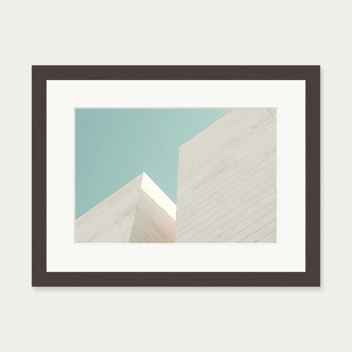 Architectural Geometry Wall Art Print — 30 x 40 cm — Brown Frame