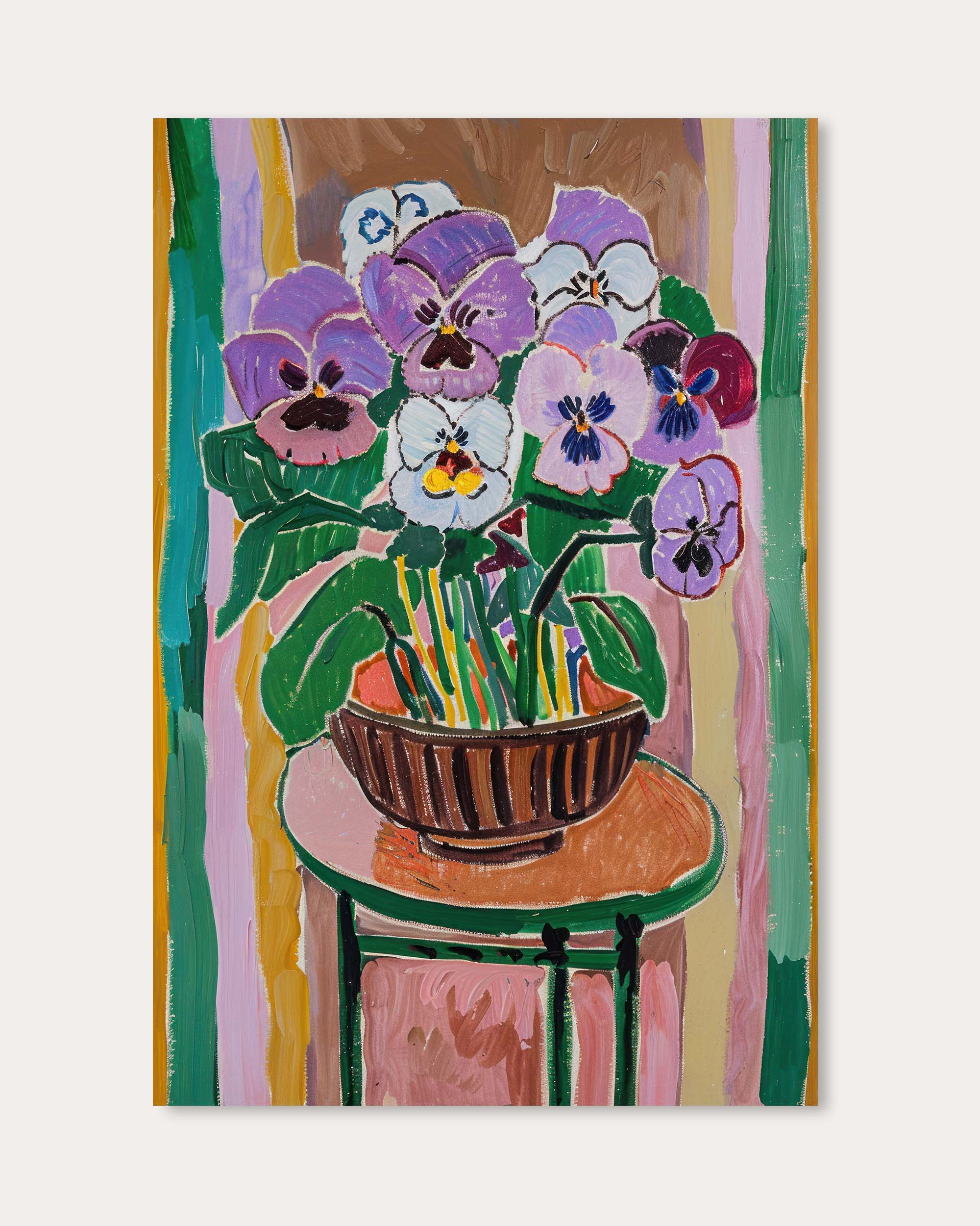 Vintage Flowers Sketch Wall Art