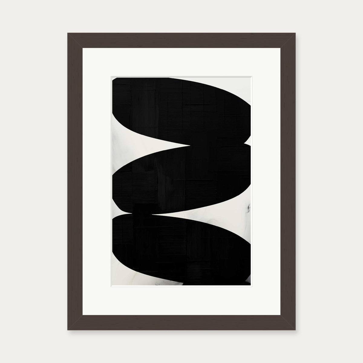 Balancing Expression Art Print — 30 x 40 cm — Brown Frame