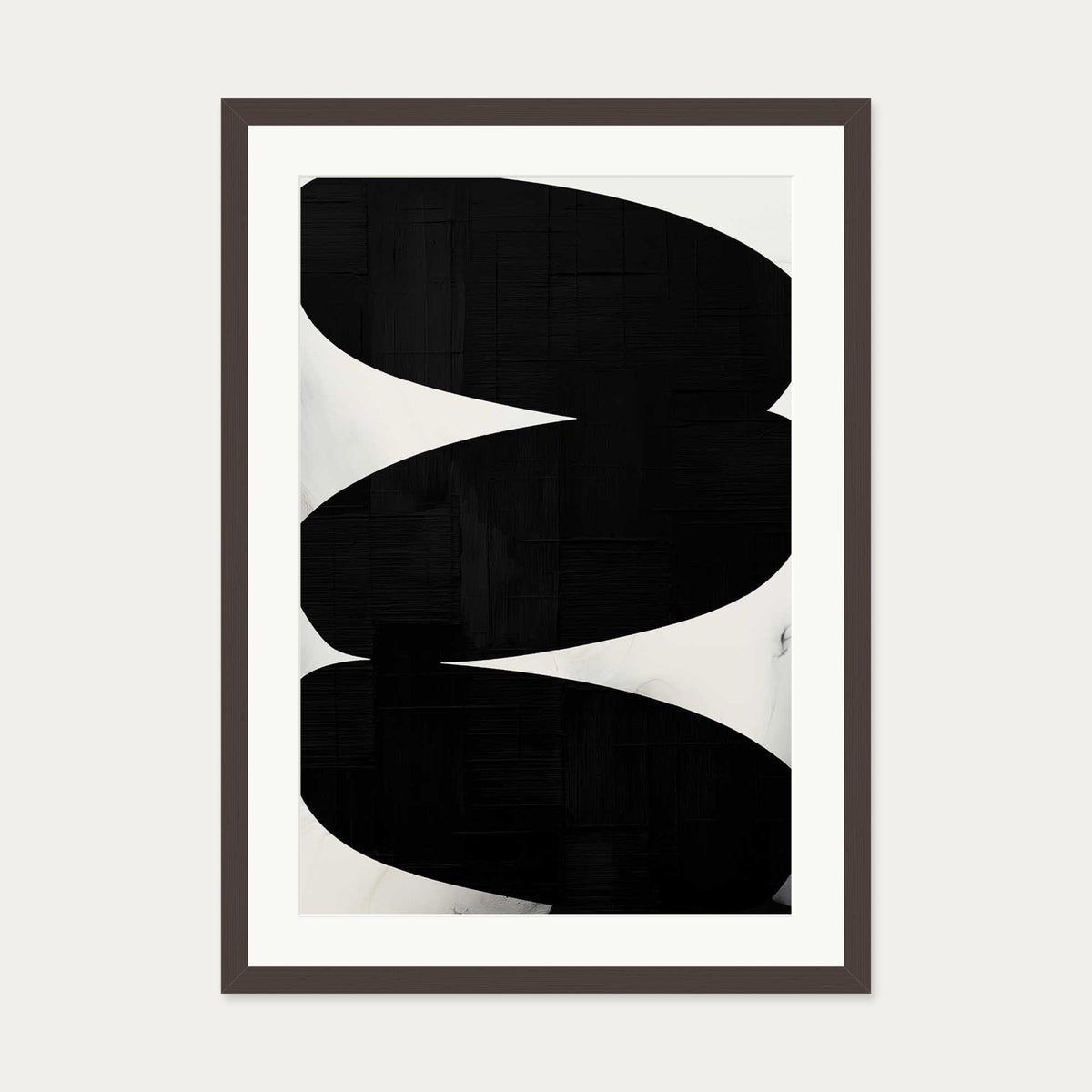 Balancing Expression Art Print — 50 x 70 cm — Brown Frame