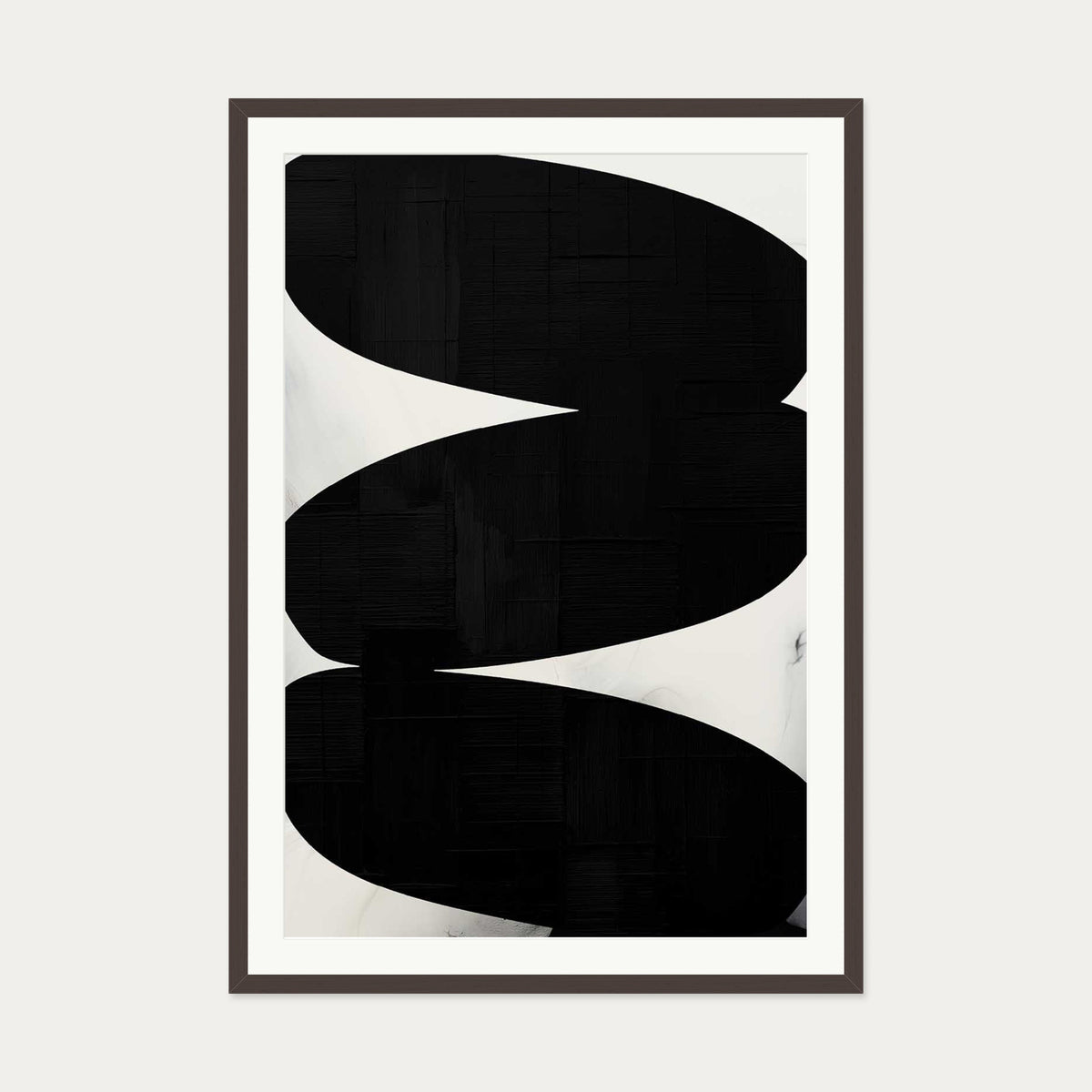 Balancing Expression Art Print — 70 x 100 cm — Brown Frame