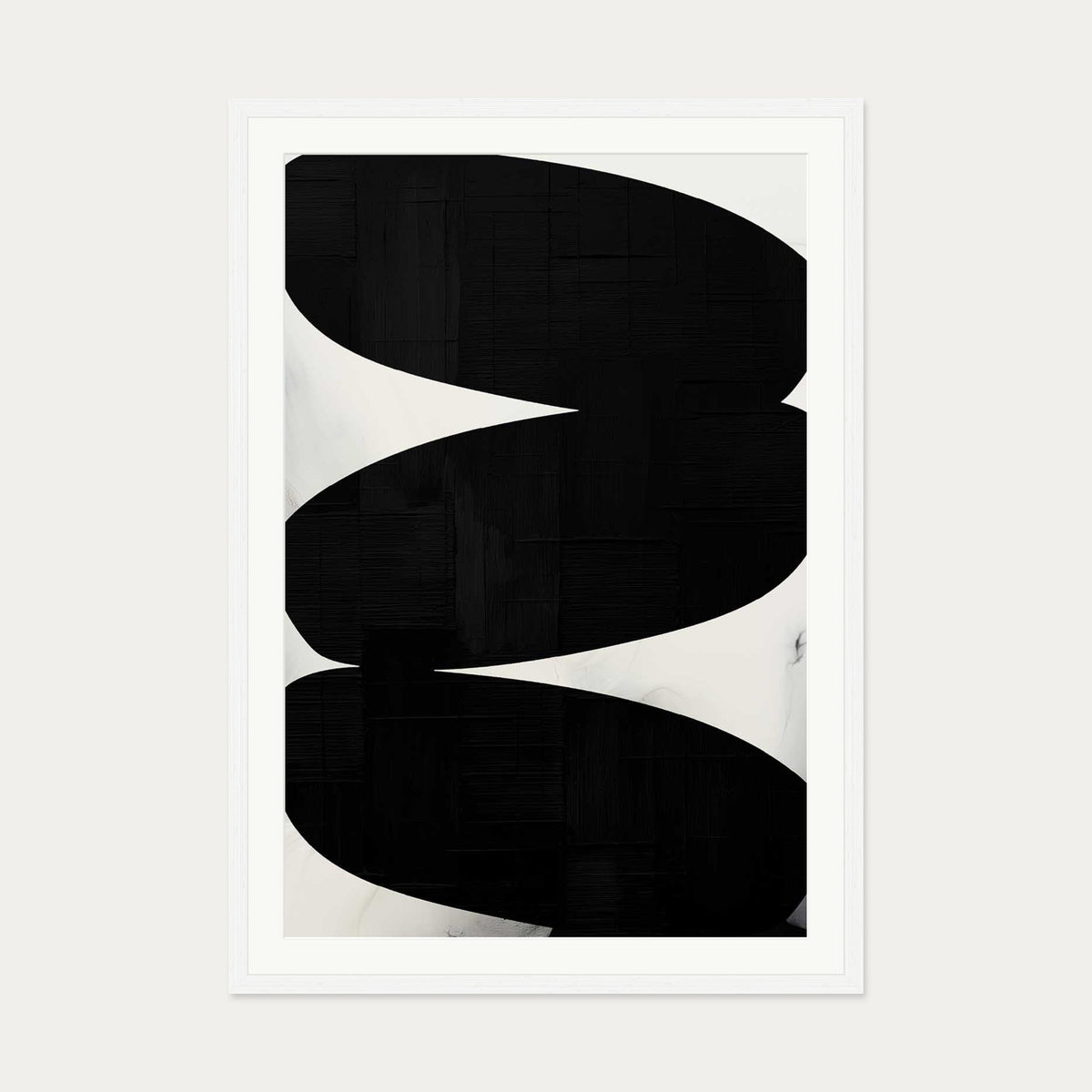 Balancing Expression Art Print — 70 x 100 cm — White Frame
