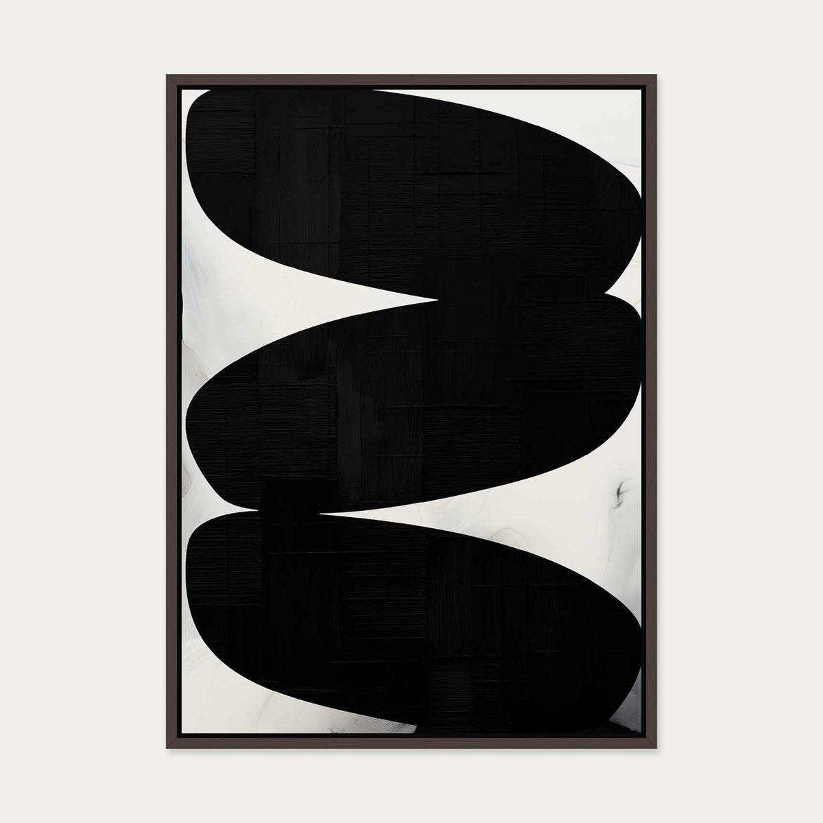 Balancing Expression Canvas Art — 50 x 70 cm — Brown Frame