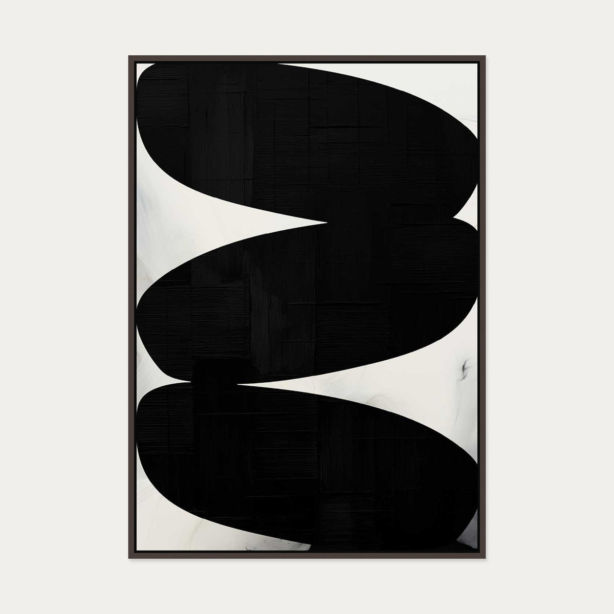 Balancing Expression Canvas Art — 70 x 100 cm — Brown Frame