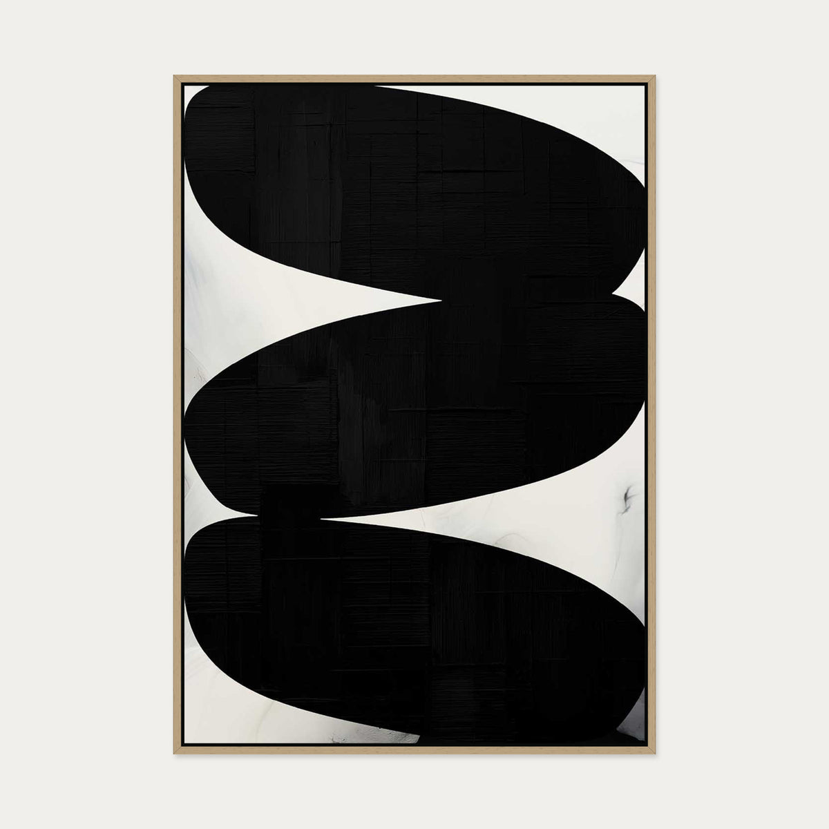 Balancing Expression Canvas Art — 70 x 100 cm — Oak Frame