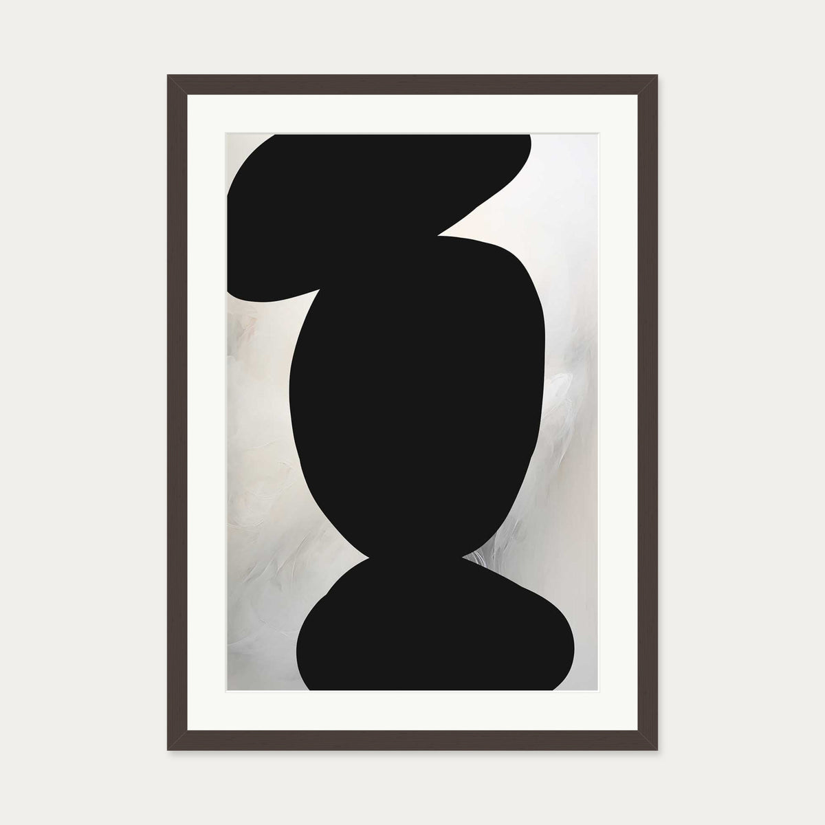 Balancing Expression II Art Print — 50 x 70 cm — Brown Frame